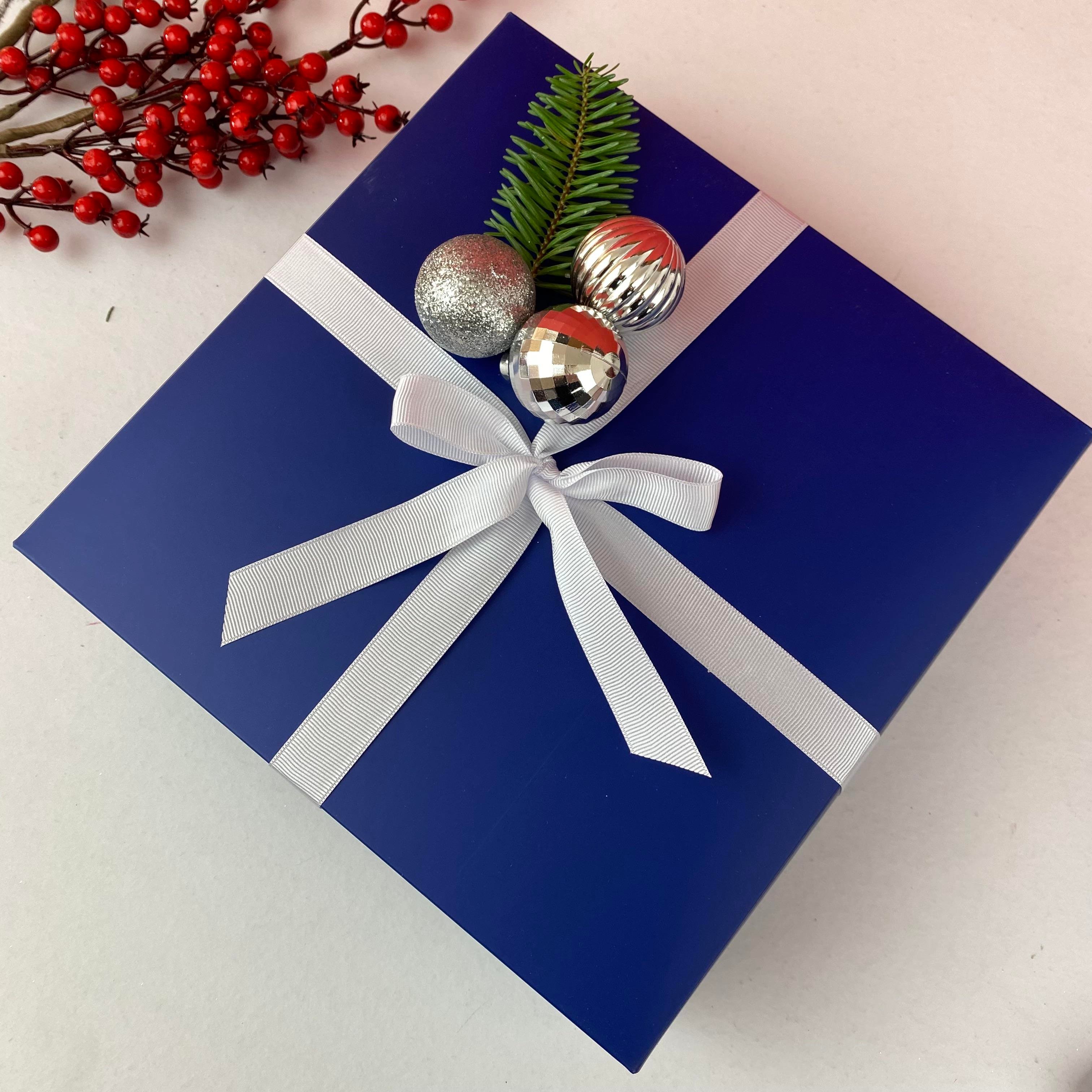 Dream Lacivert Yuvarlak Yılbaşı Boş hediye Kutusu 