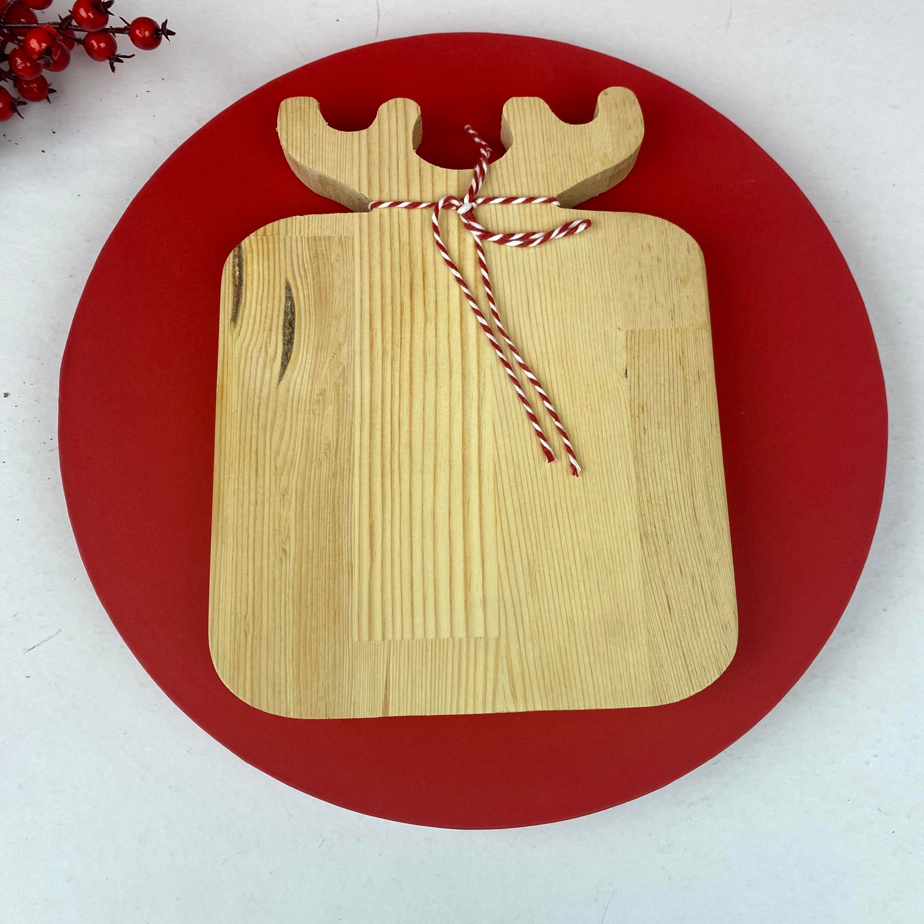 Geyikli ahşap sunum tahtası