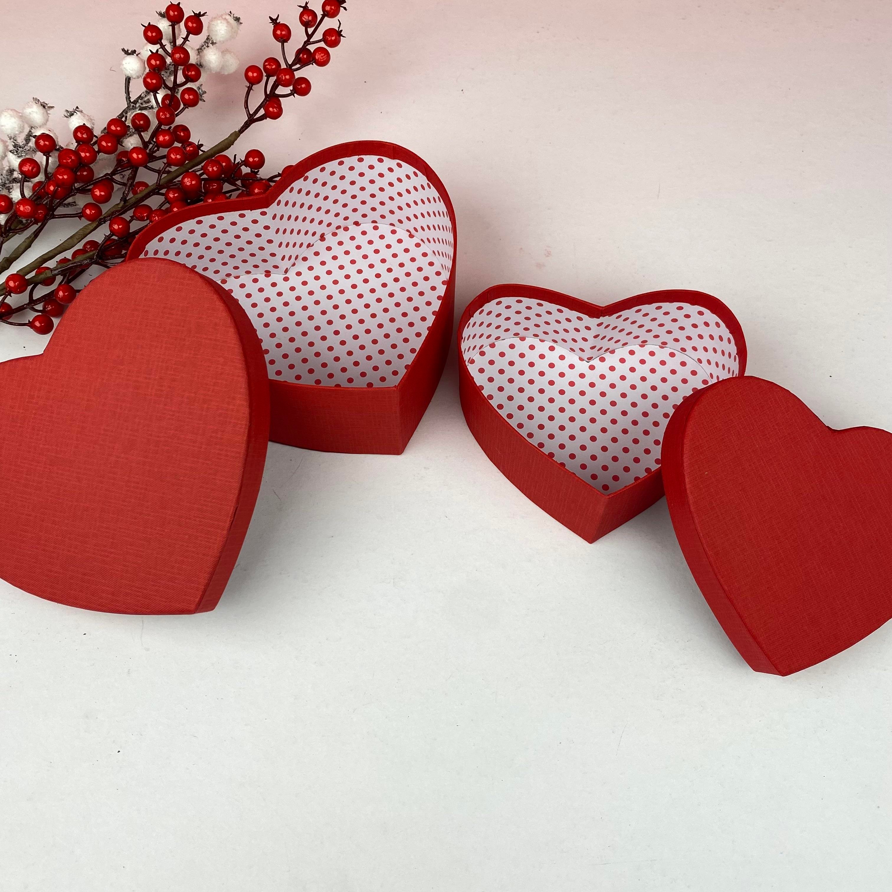 Kırmızı Kadife Sevgililer Günü Boş Hediye Kutusu