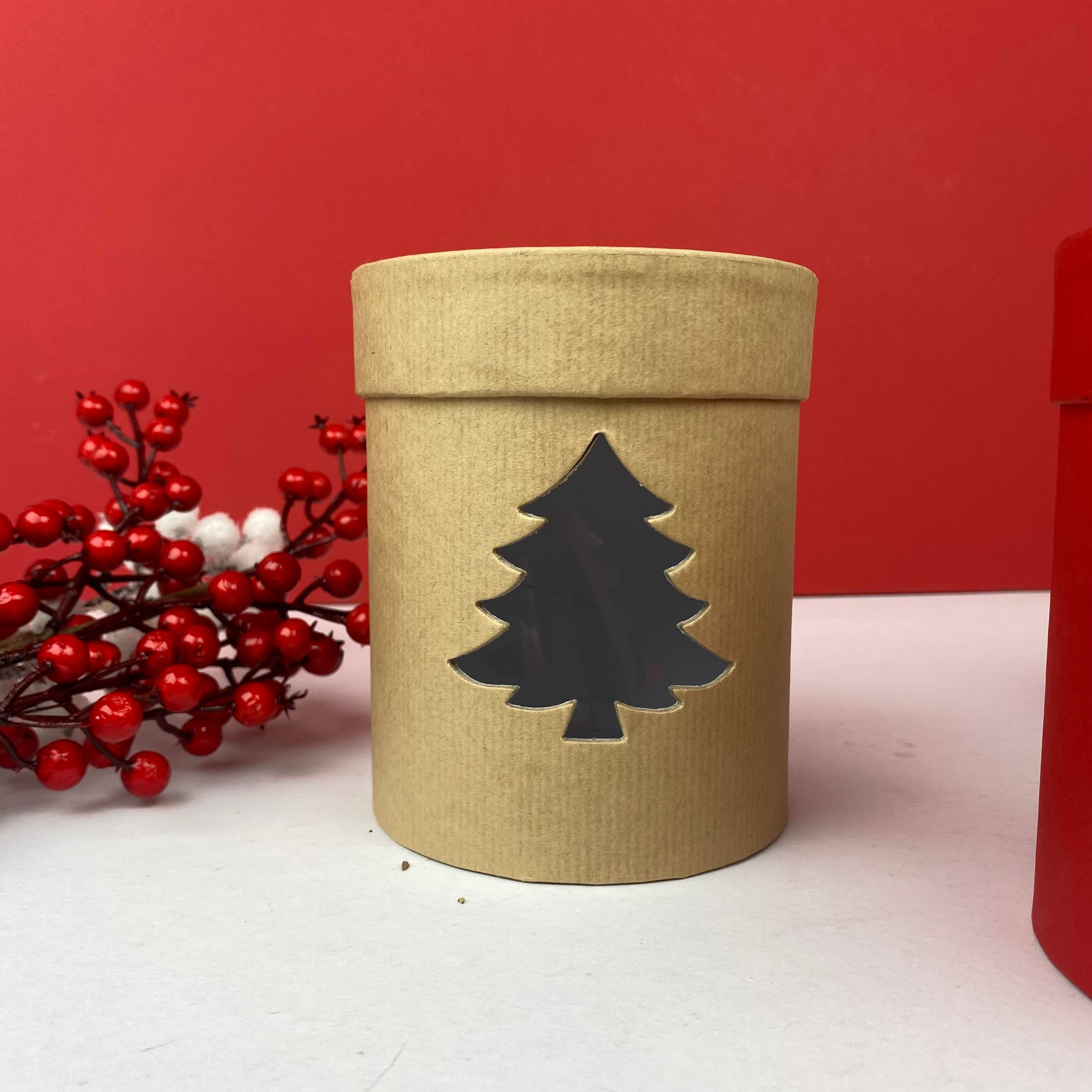 Küçük Silindir Yılbaşı Boş Hediye kutusu