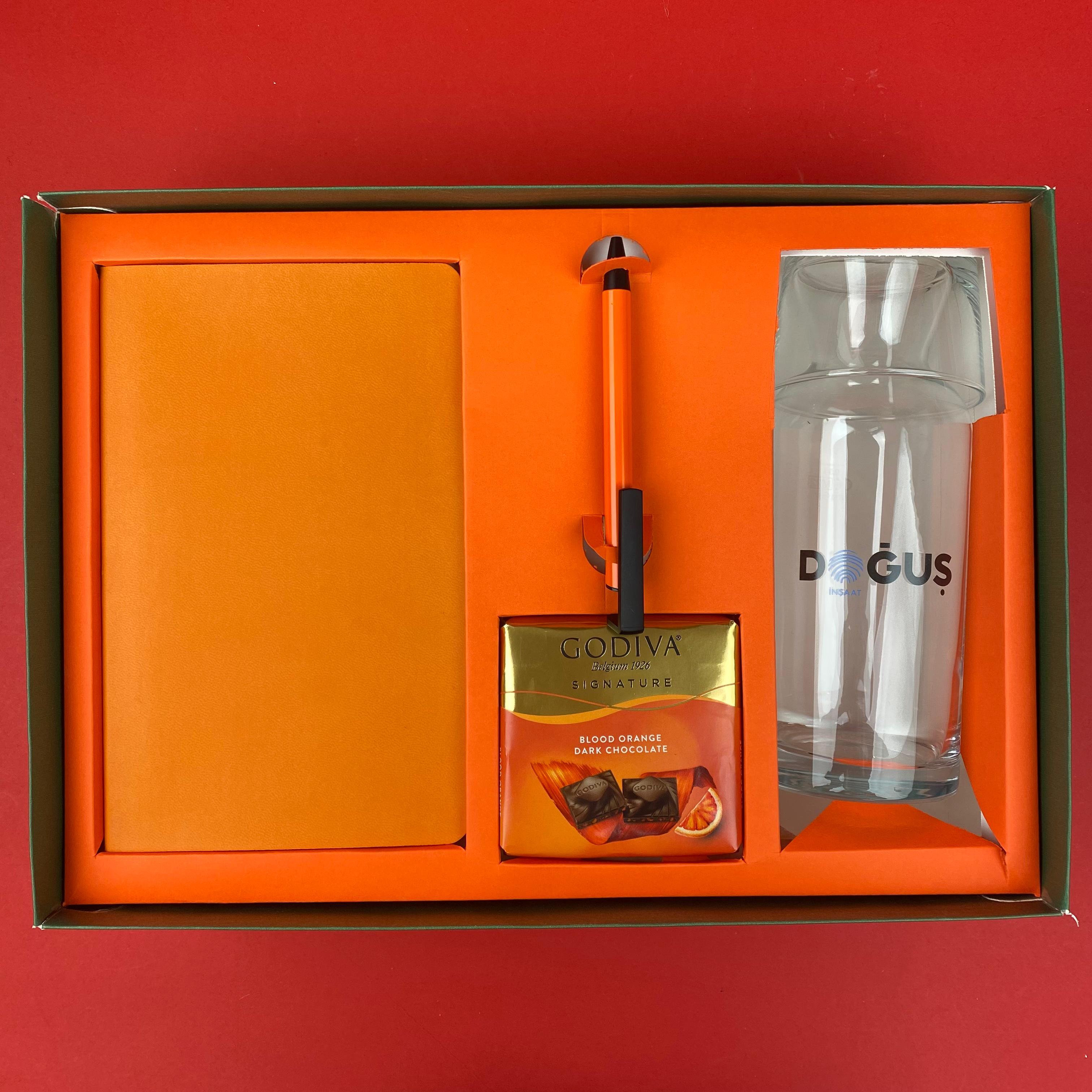 Kutulu VIP Defter Kalem Sürahi Seti