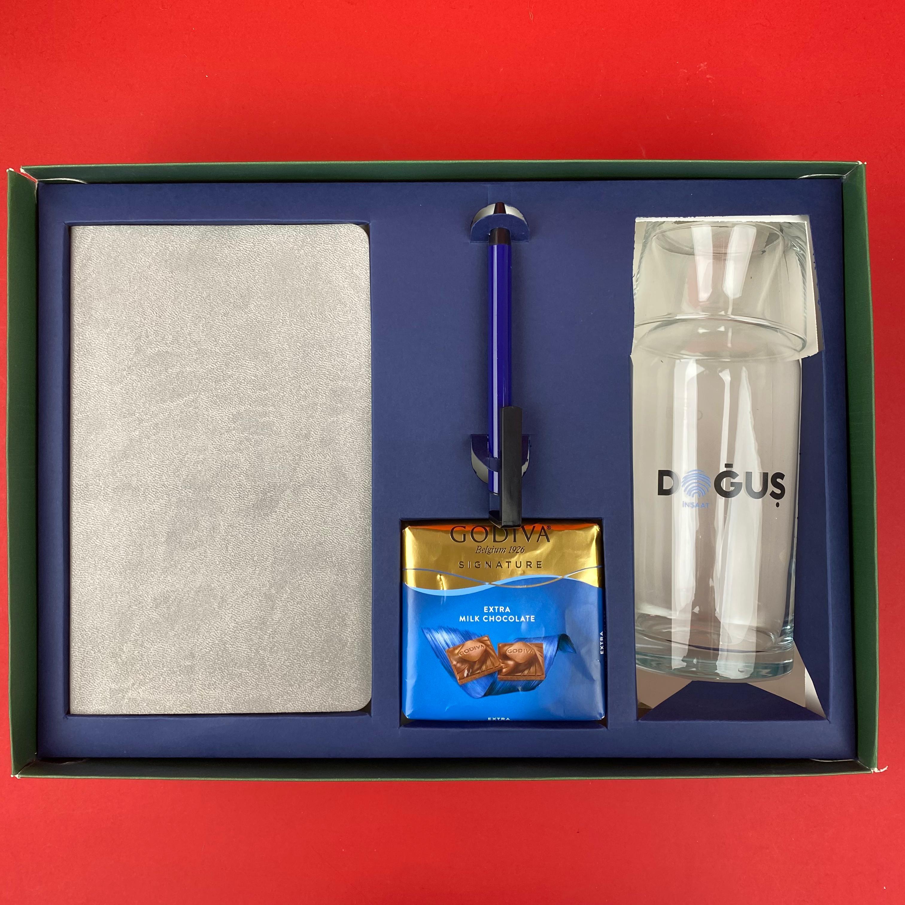 Kutulu VIP Defter Kalem Sürahi Seti