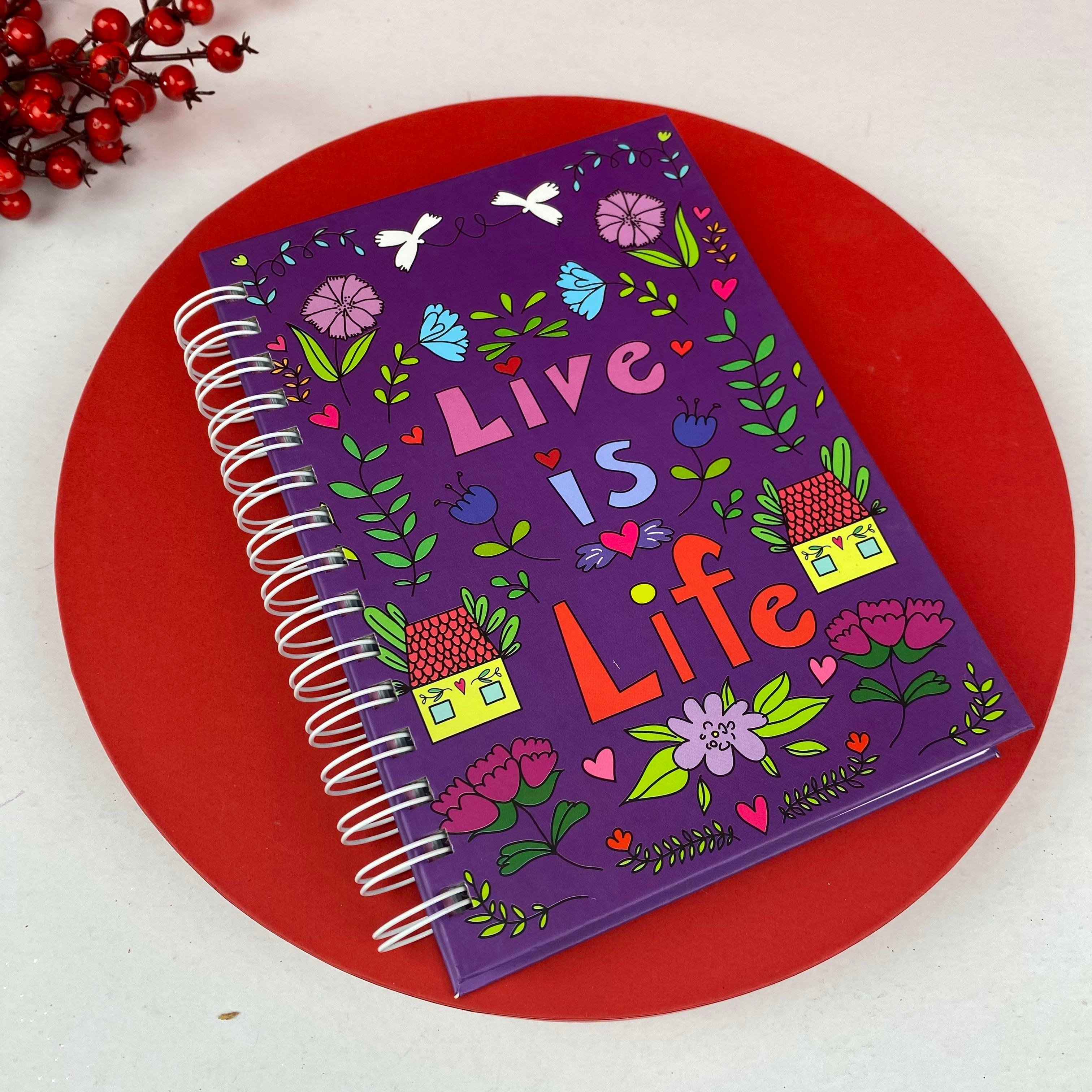 Live is Life Defterli Yılbaşı Hediye  Mor