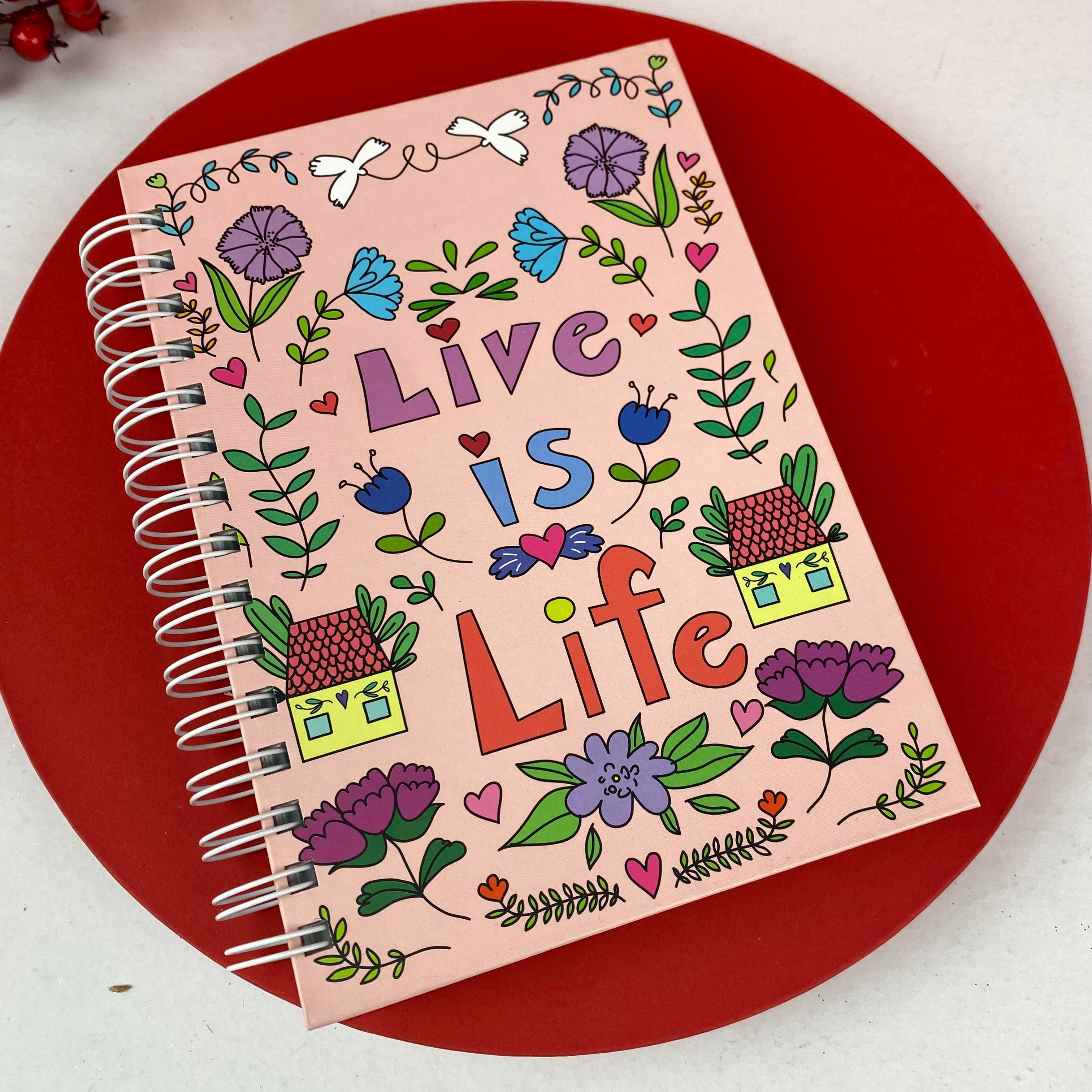 Live is Life DefterYılbaşı Hediye - Pembe