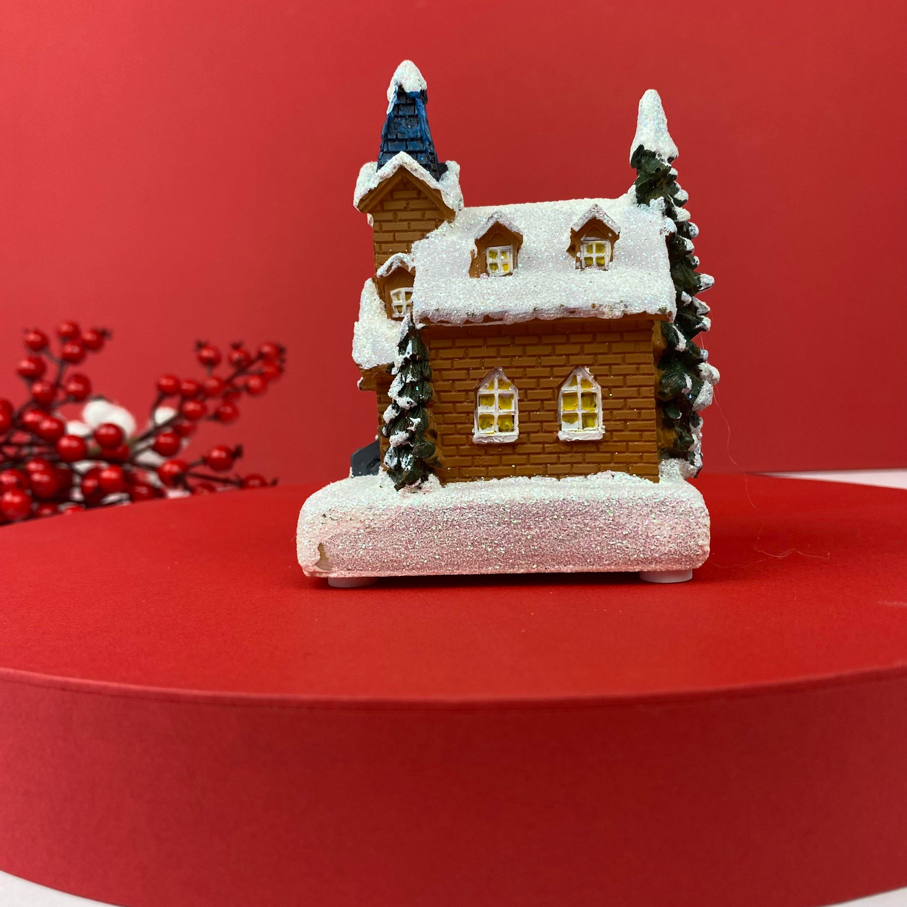 Mini Işıklı Yılbaşı Evi