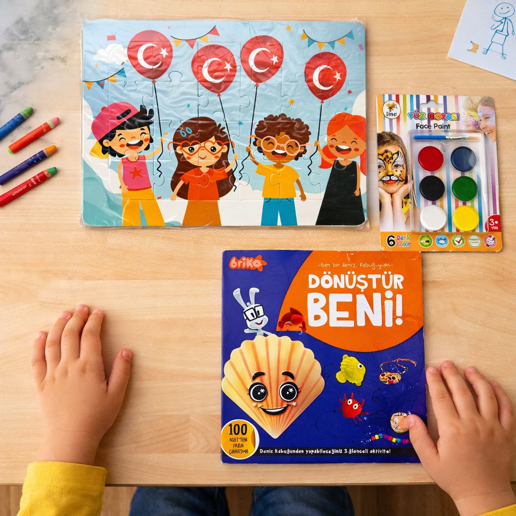 Puzzle yapalım 23 Nisan Hediye Kutusu