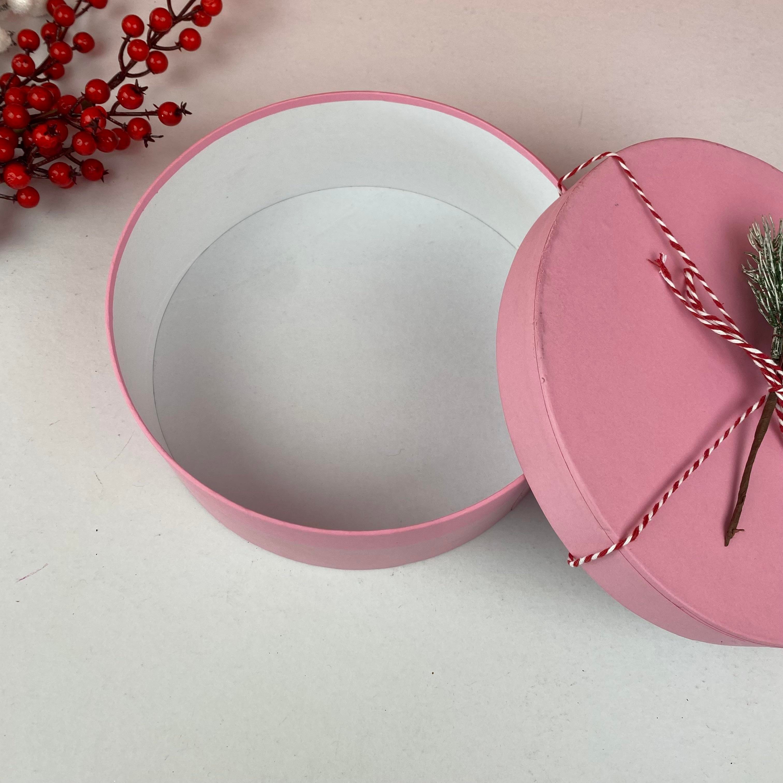 Rüya Kırmızı Yuvarlak Yılbaşı Hediye Kutusu-boş