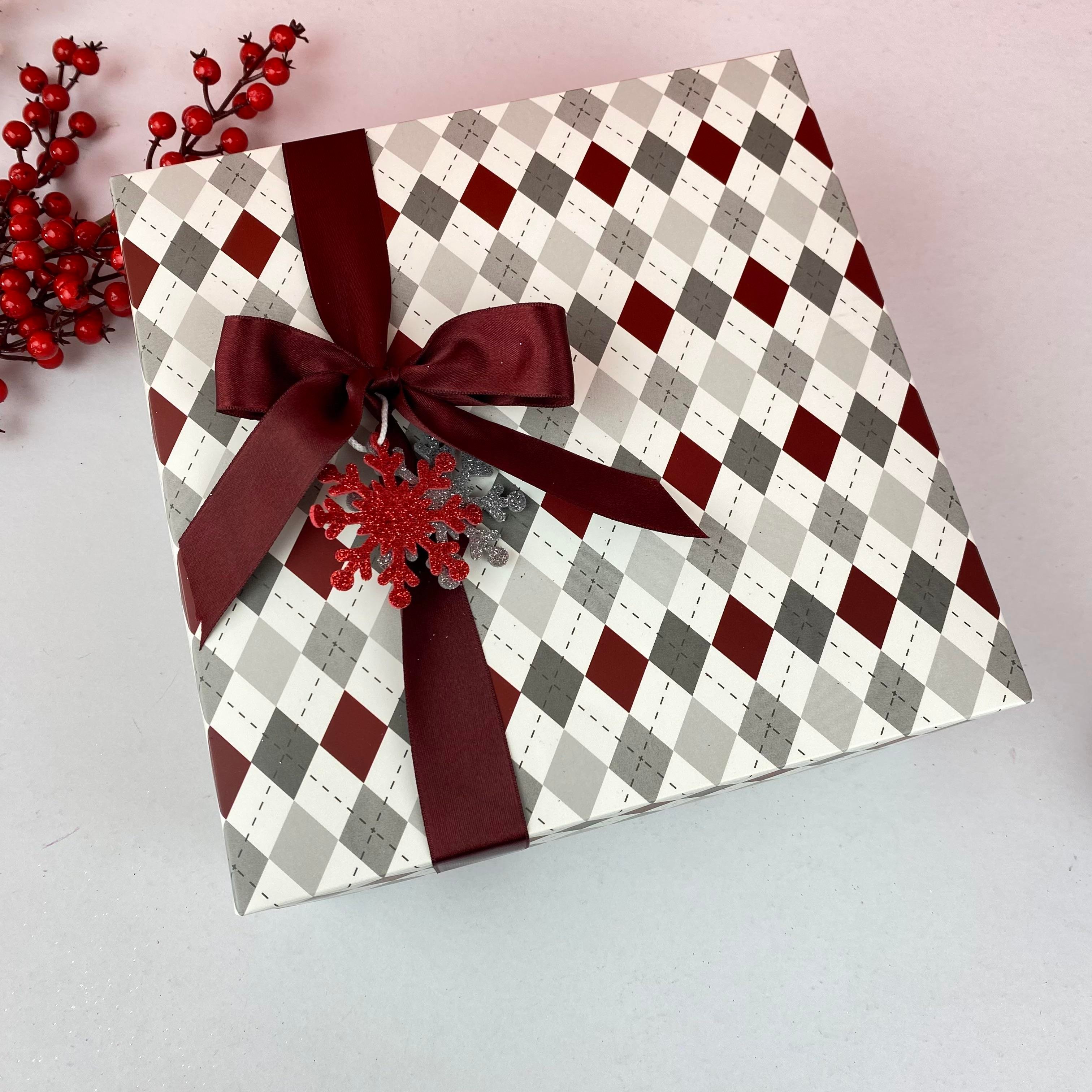 Silver Yılbaşı Boş Hediye Kutusu- İnce Karton Kutu