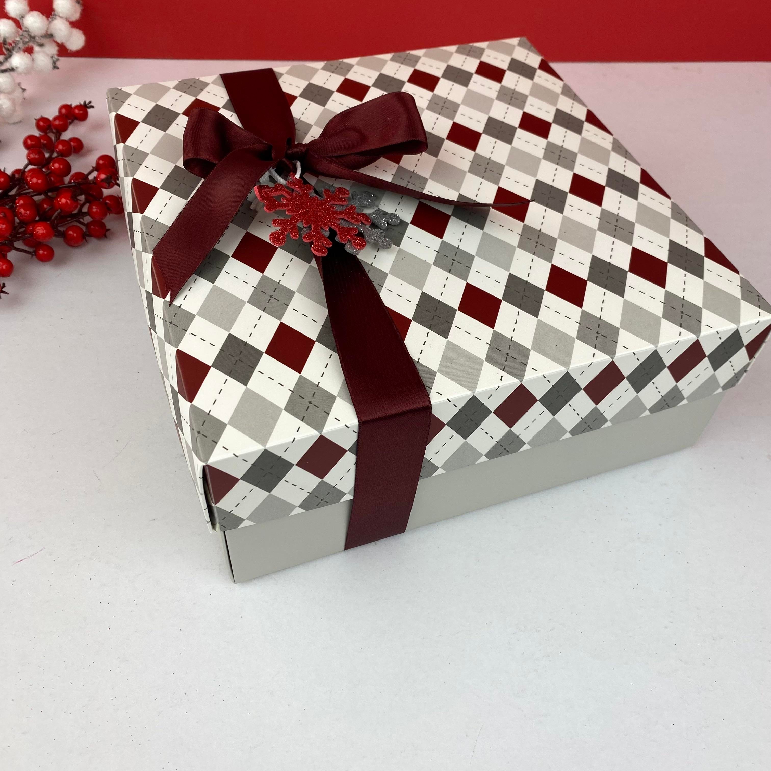 Silver Yılbaşı Kırmızı Boş Hediye Kutusu
