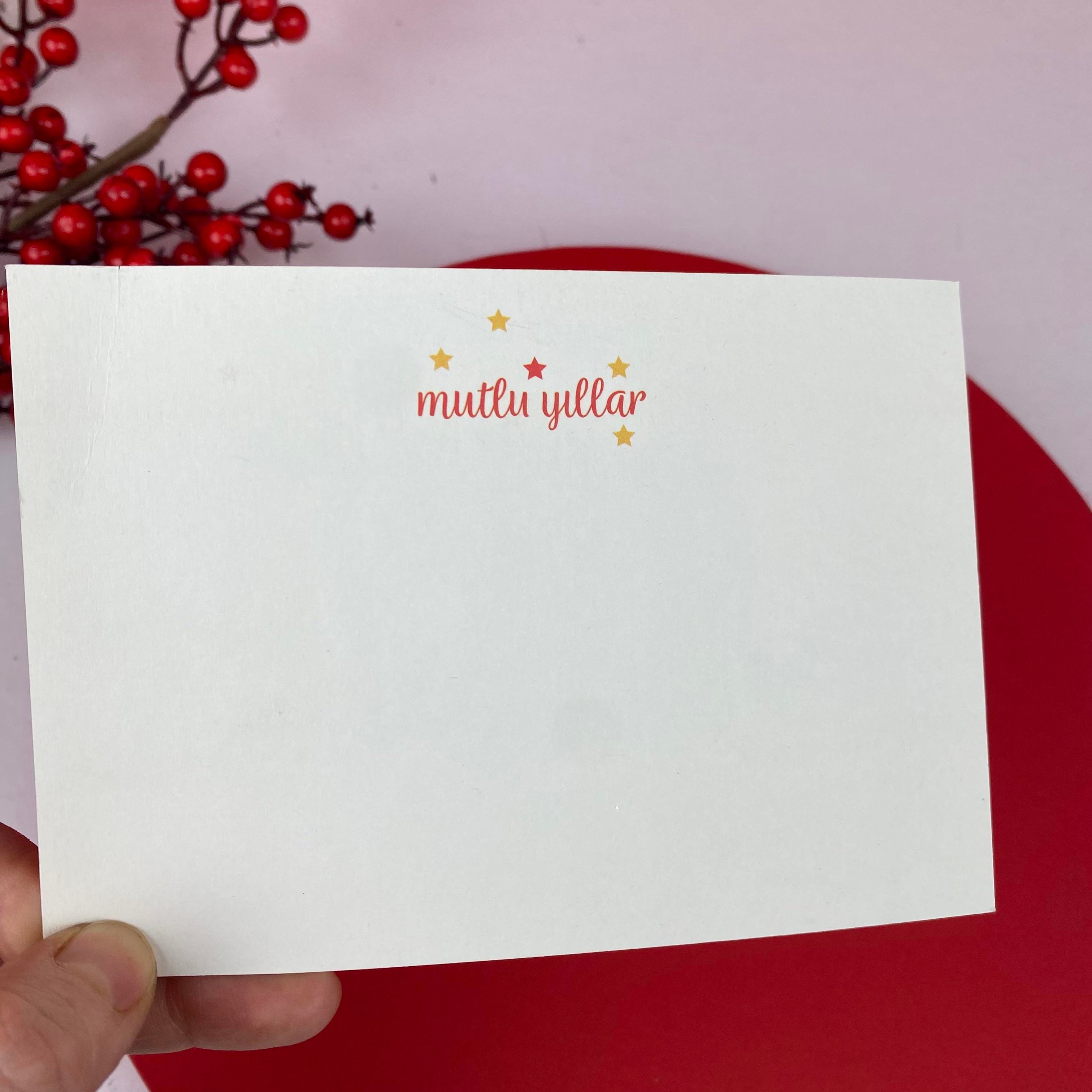 Simli Nostaljik Yılbaşı Kutlama kartı- 3lü paket