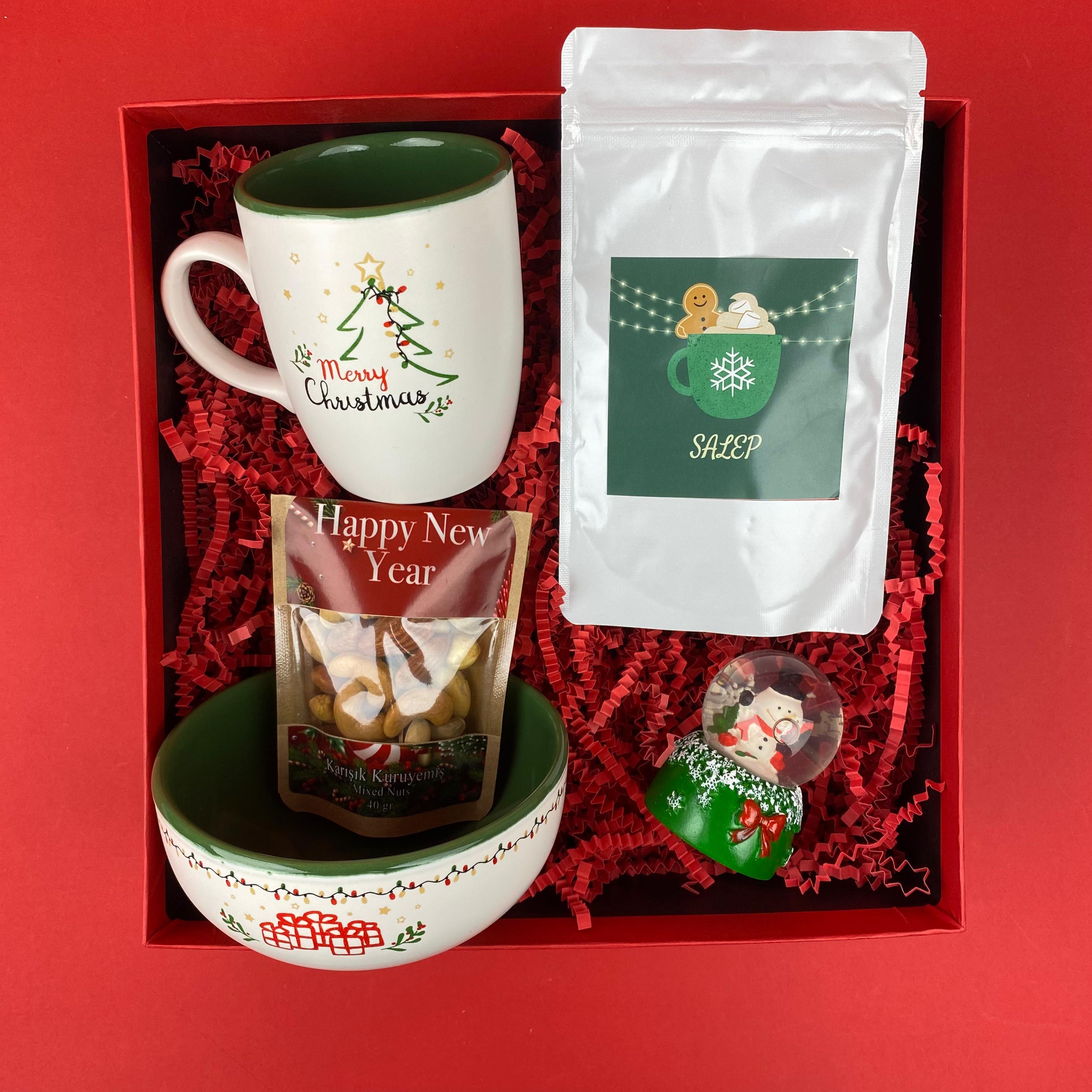 Snowflake Kupa Bardaklı Yılbaşı Yeniyıl Hediye Kutusu