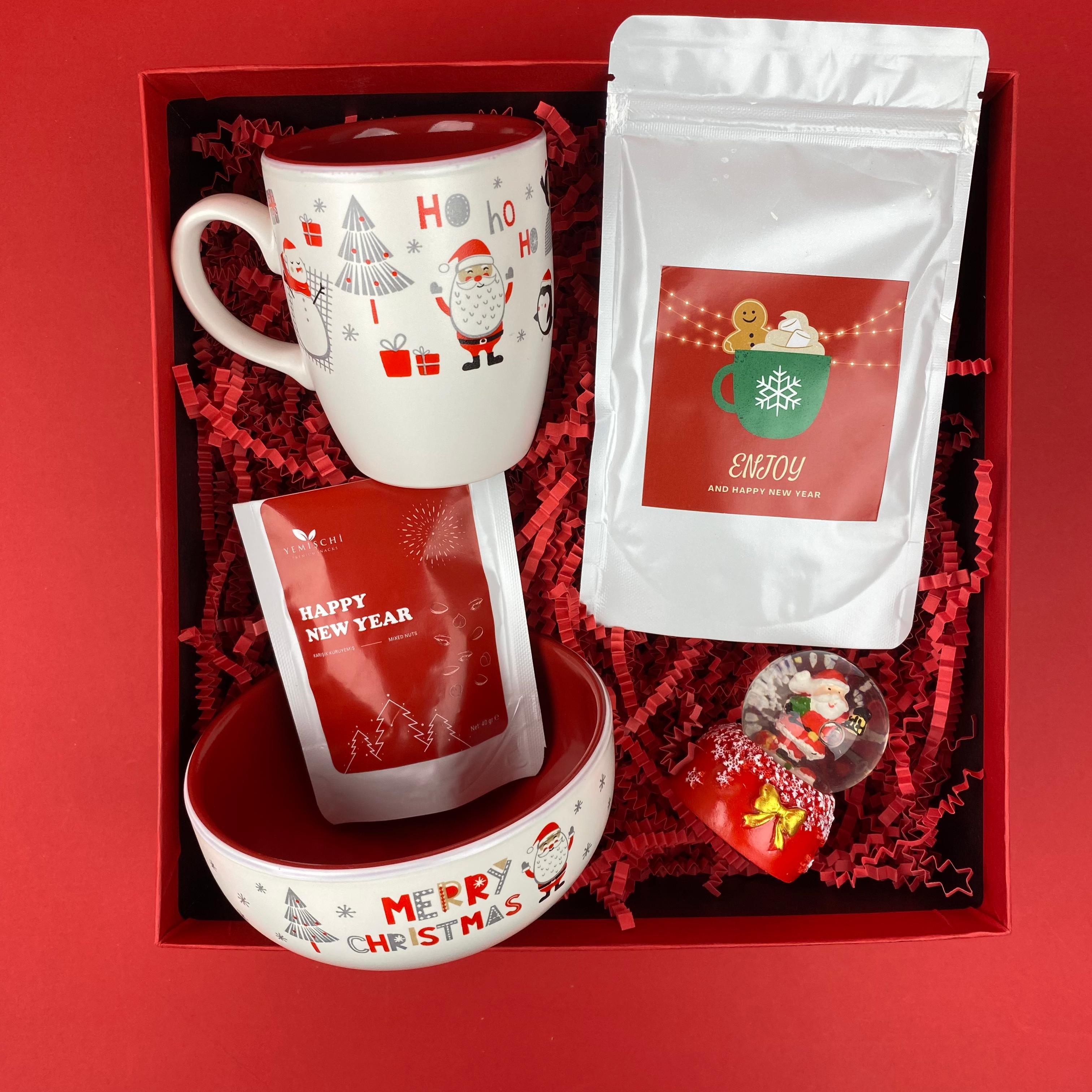 Snowflake Kupa Bardaklı Yılbaşı Yeniyıl Hediye Kutusu