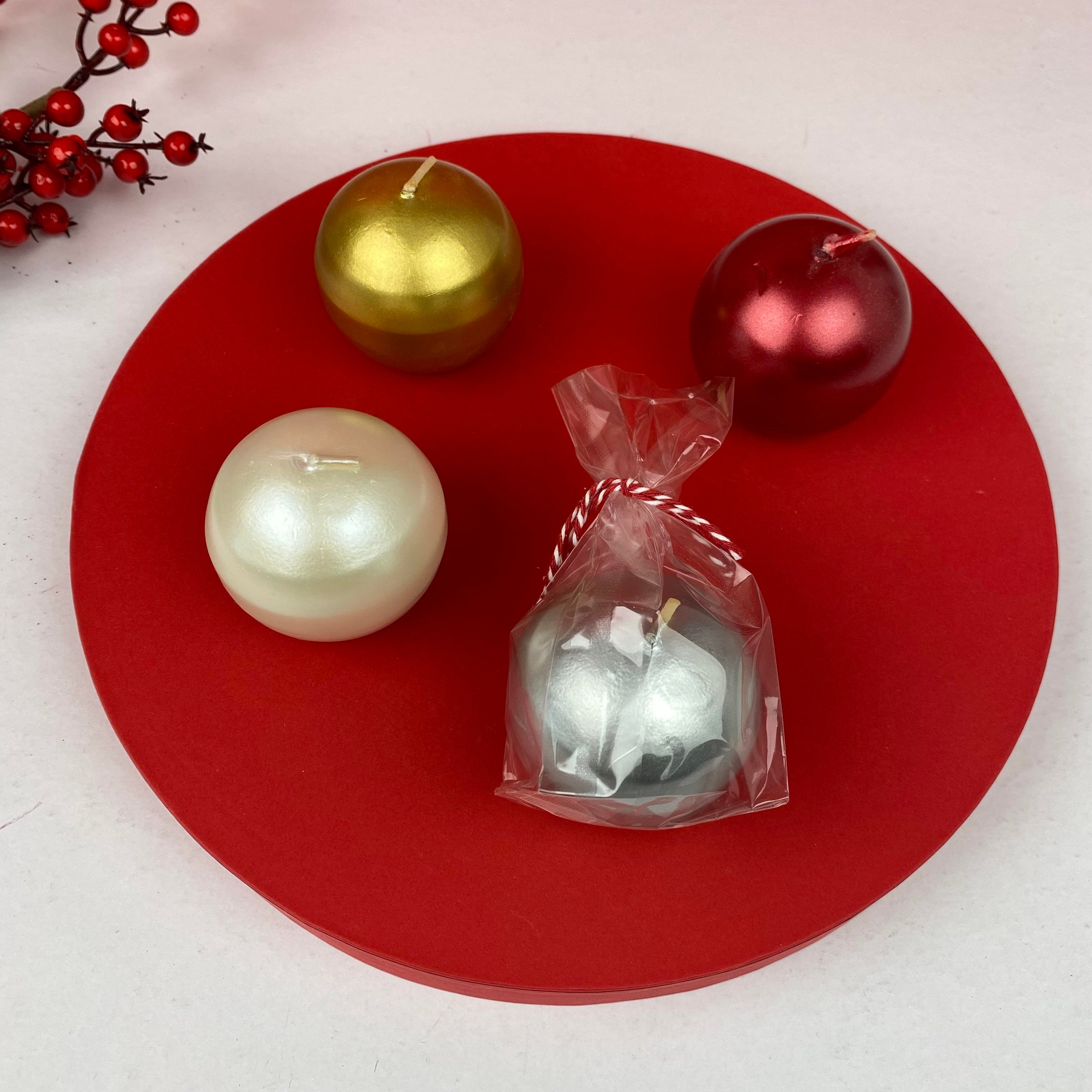 Yılbaşı Ağaç Top Süs - Pembe Rose- 4 cm çap