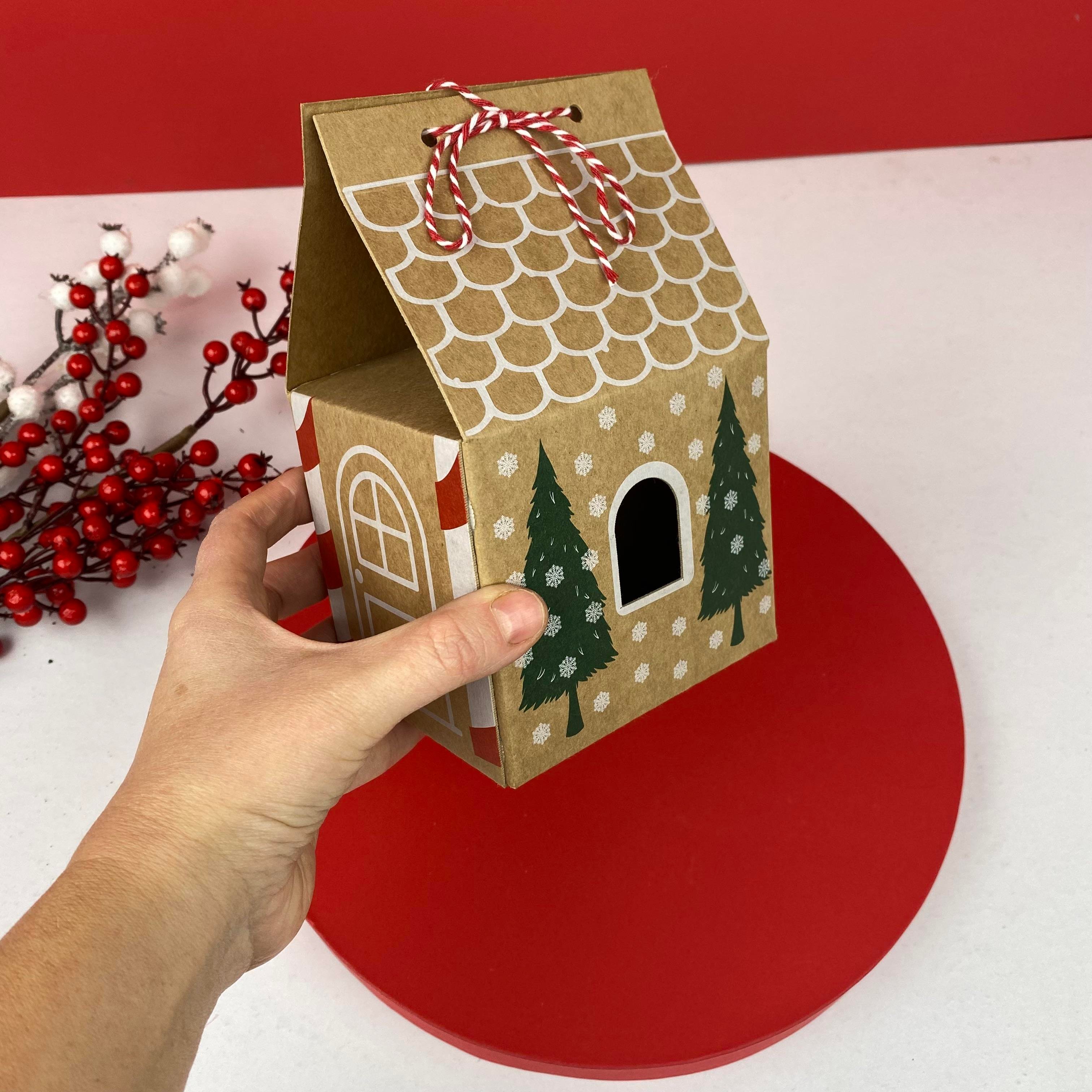 Yılbaşı Kurabiye Ev Boş Hediye Kutusu- Sert karton kutu