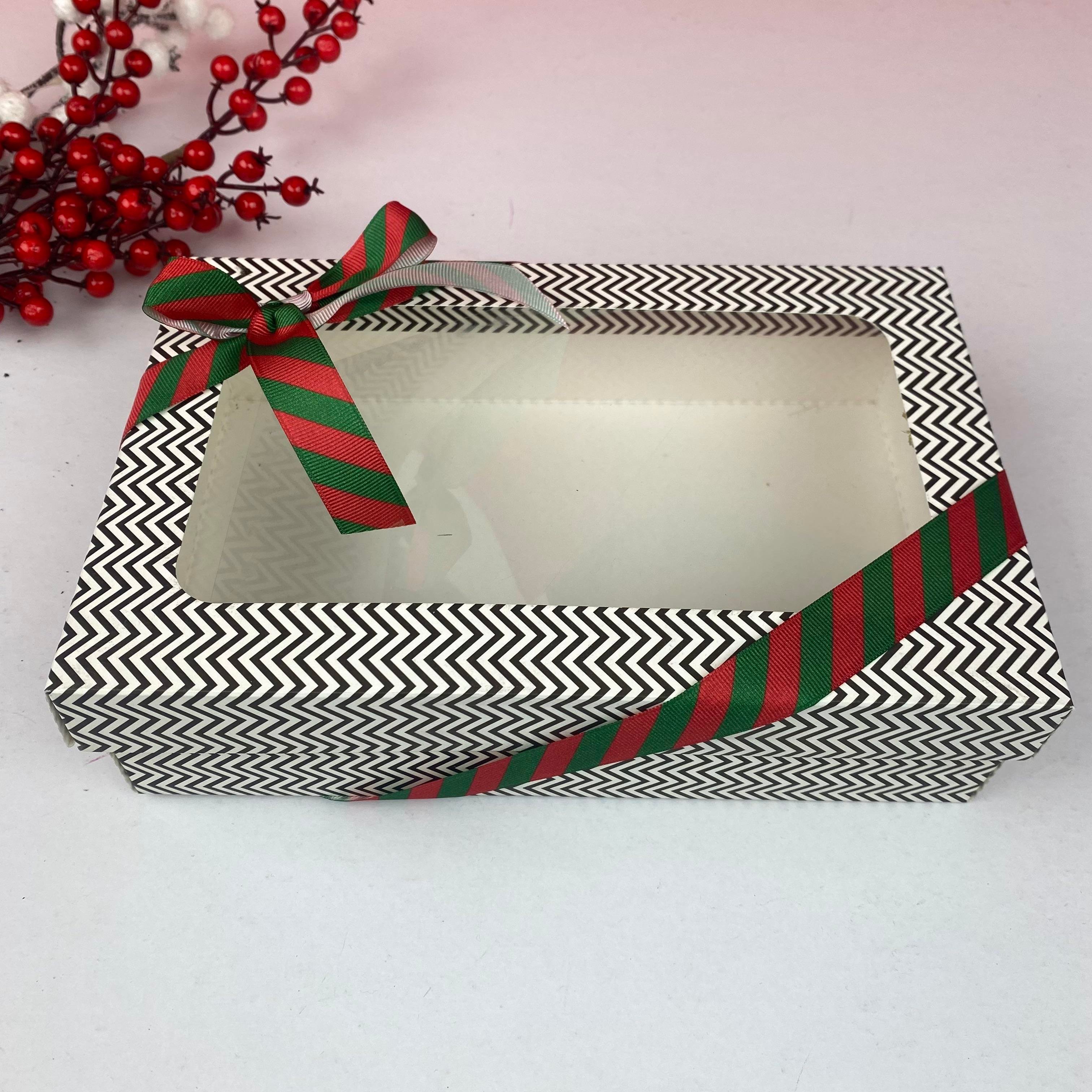 Yılbaşı Mini Boş Hediye Kutusu- Model  4- İnce Karton Kutu