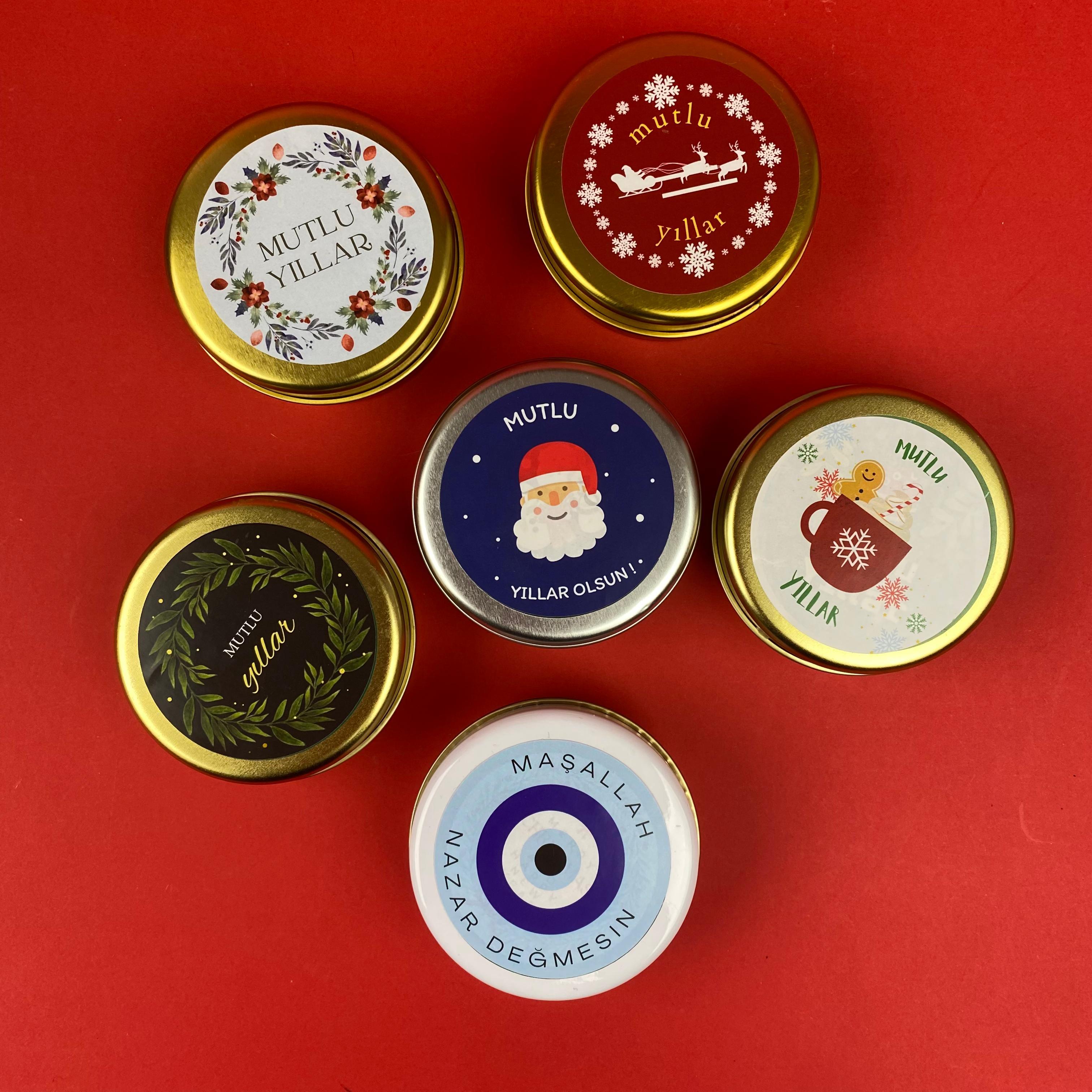 Yılbaşı Teneke Kutu Mum