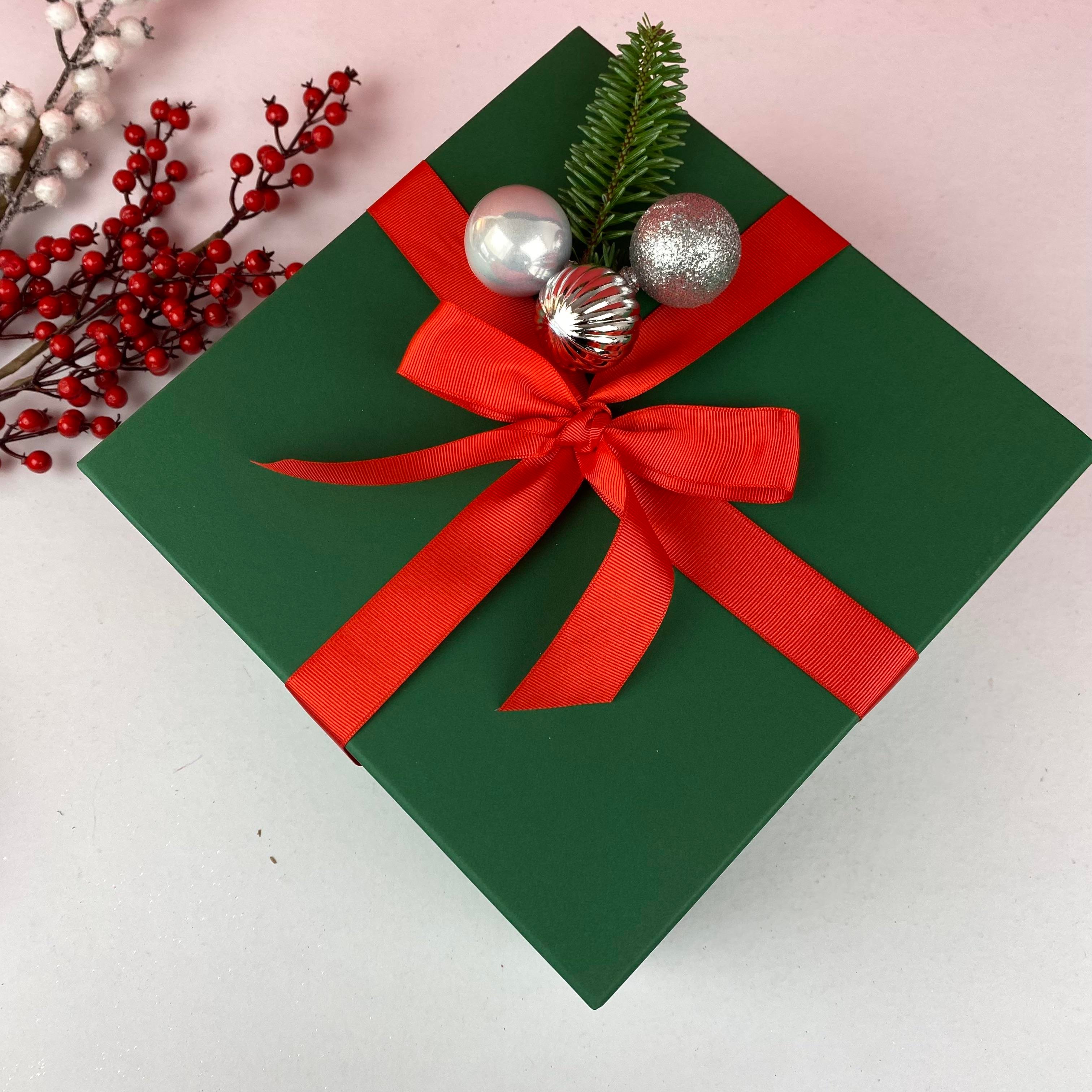 Yılbaşı Yeşil  Büyük Boş Hediye Kutusu