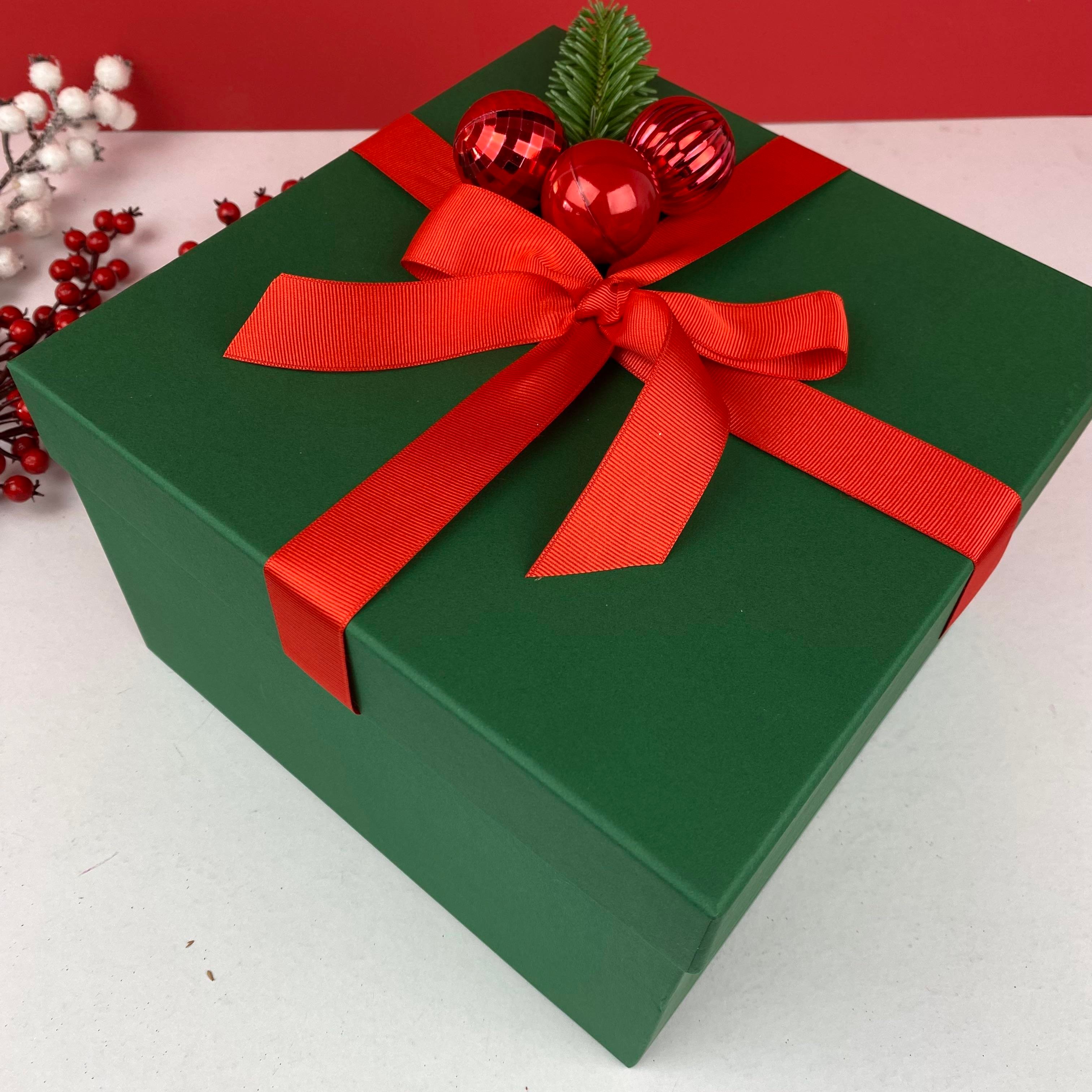 Yılbaşı Yeşil  Büyük Boş Hediye Kutusu