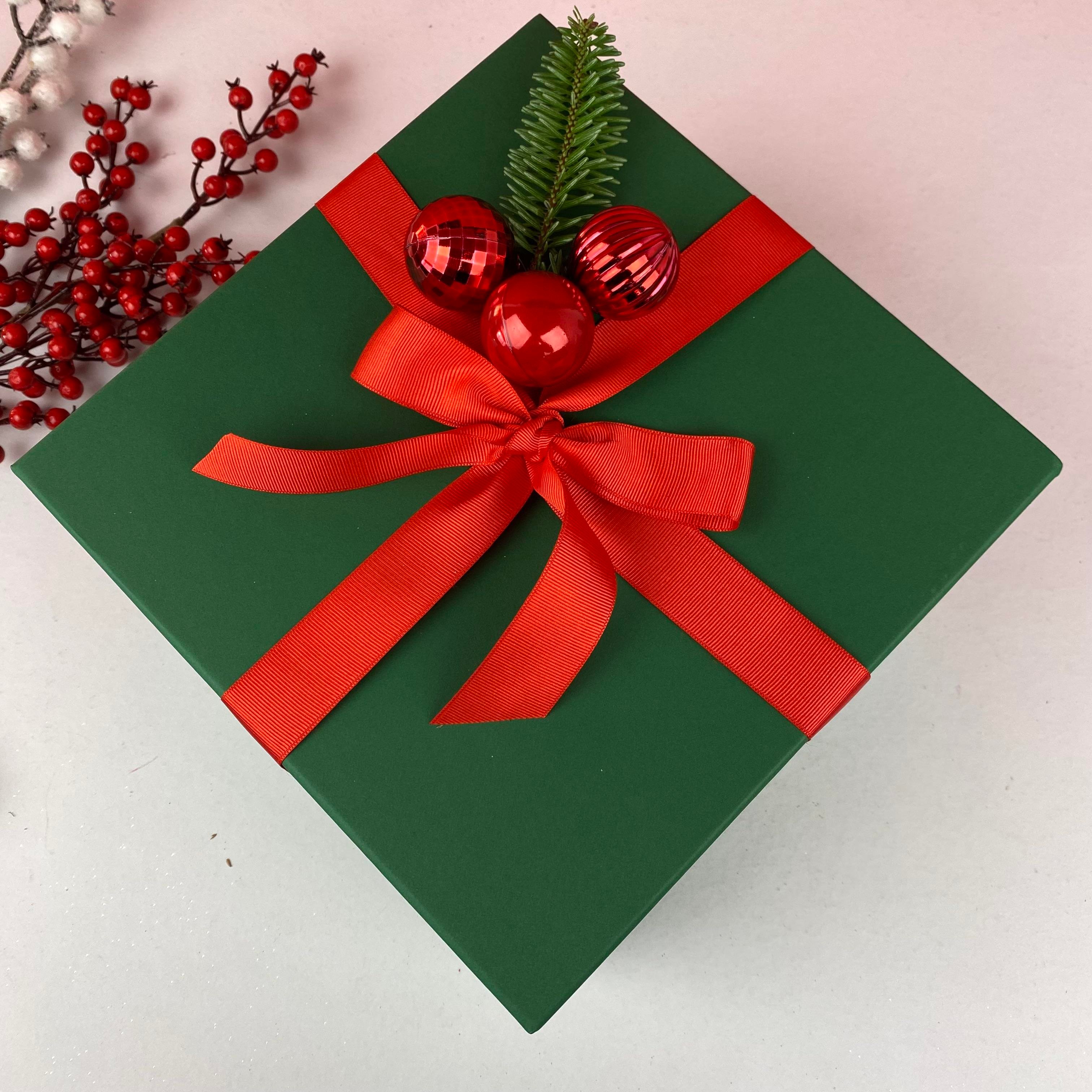 Yılbaşı Yeşil  Büyük Boş Hediye Kutusu