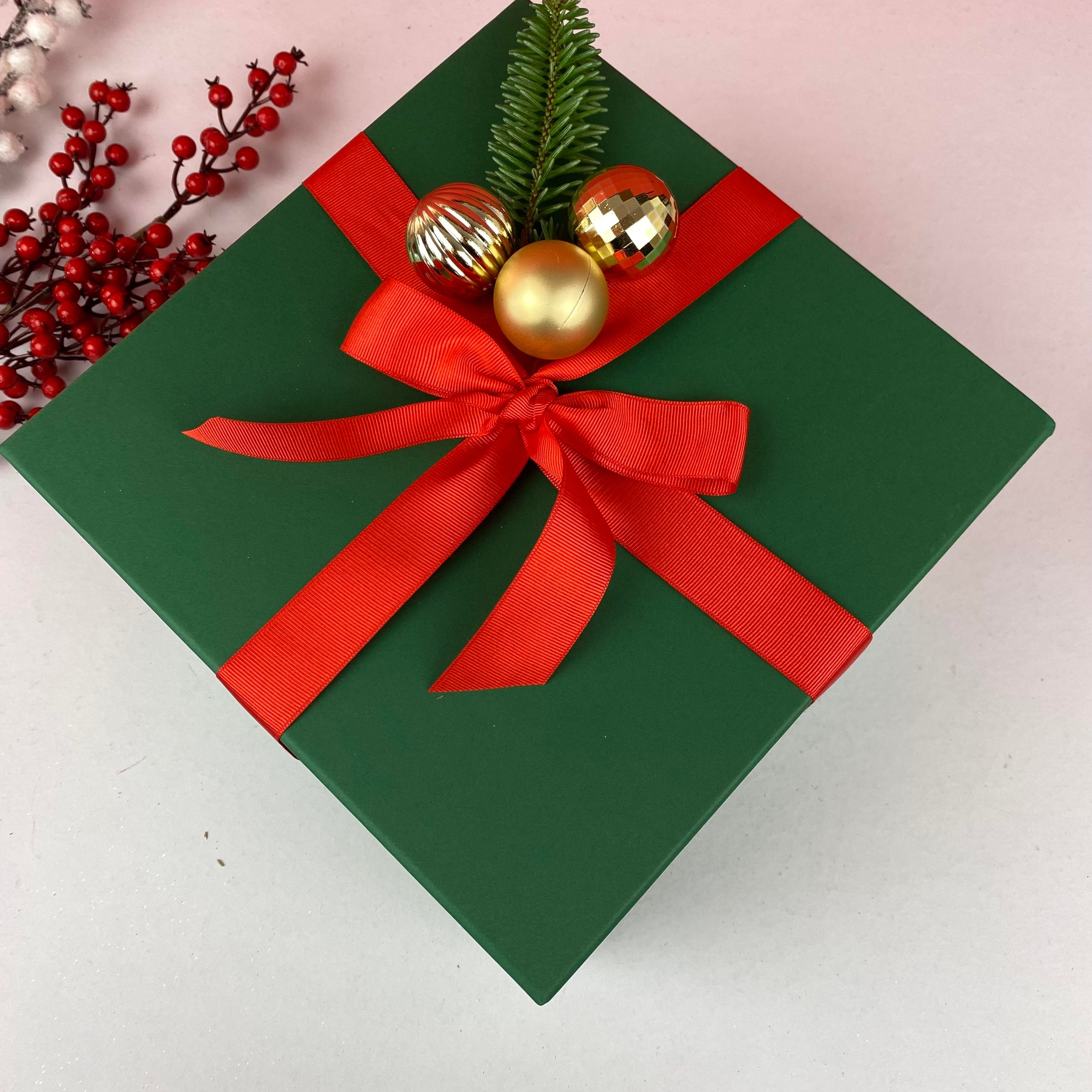 Yılbaşı Yeşil  Büyük Boş Hediye Kutusu