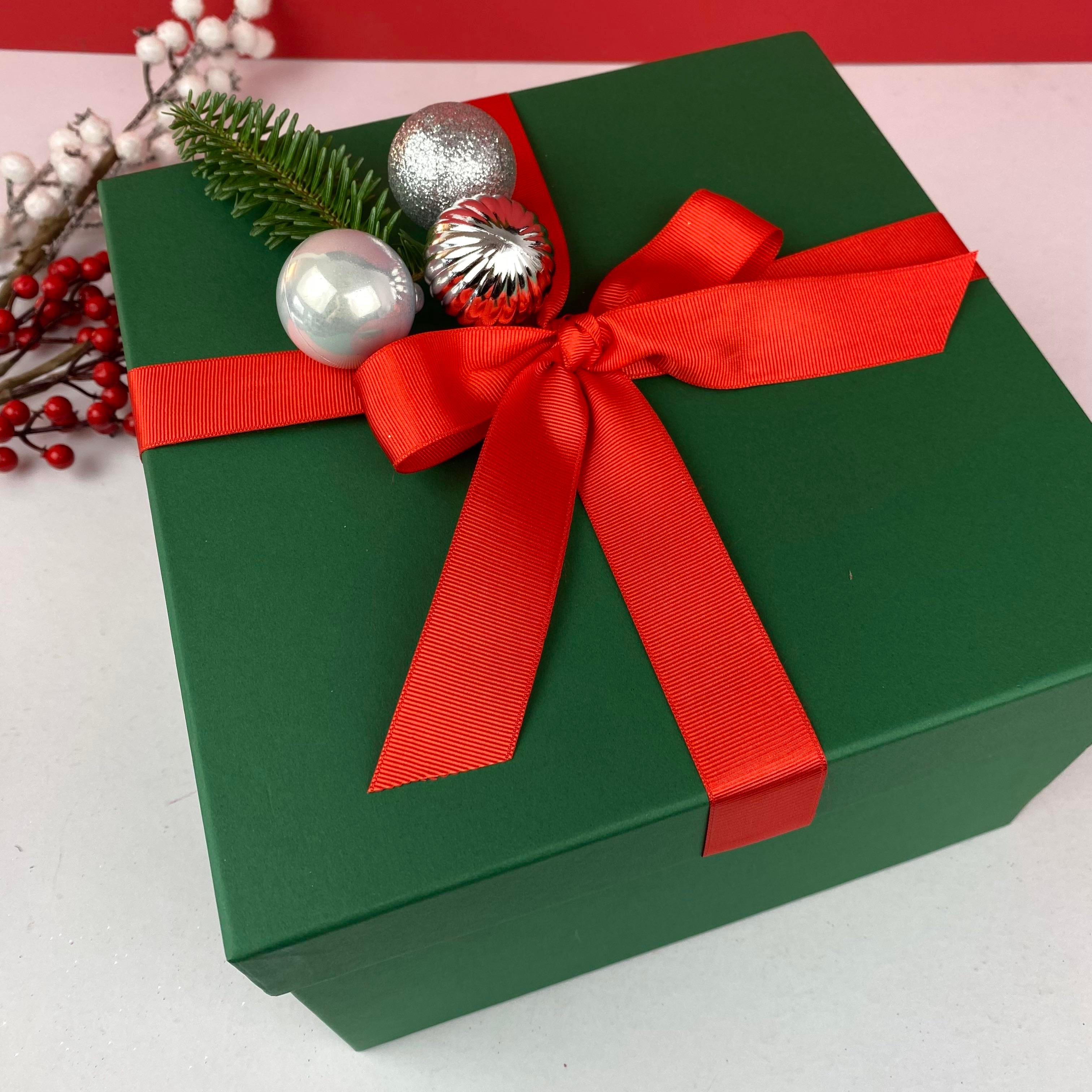 Yılbaşı Yeşil  Büyük Boş Hediye Kutusu