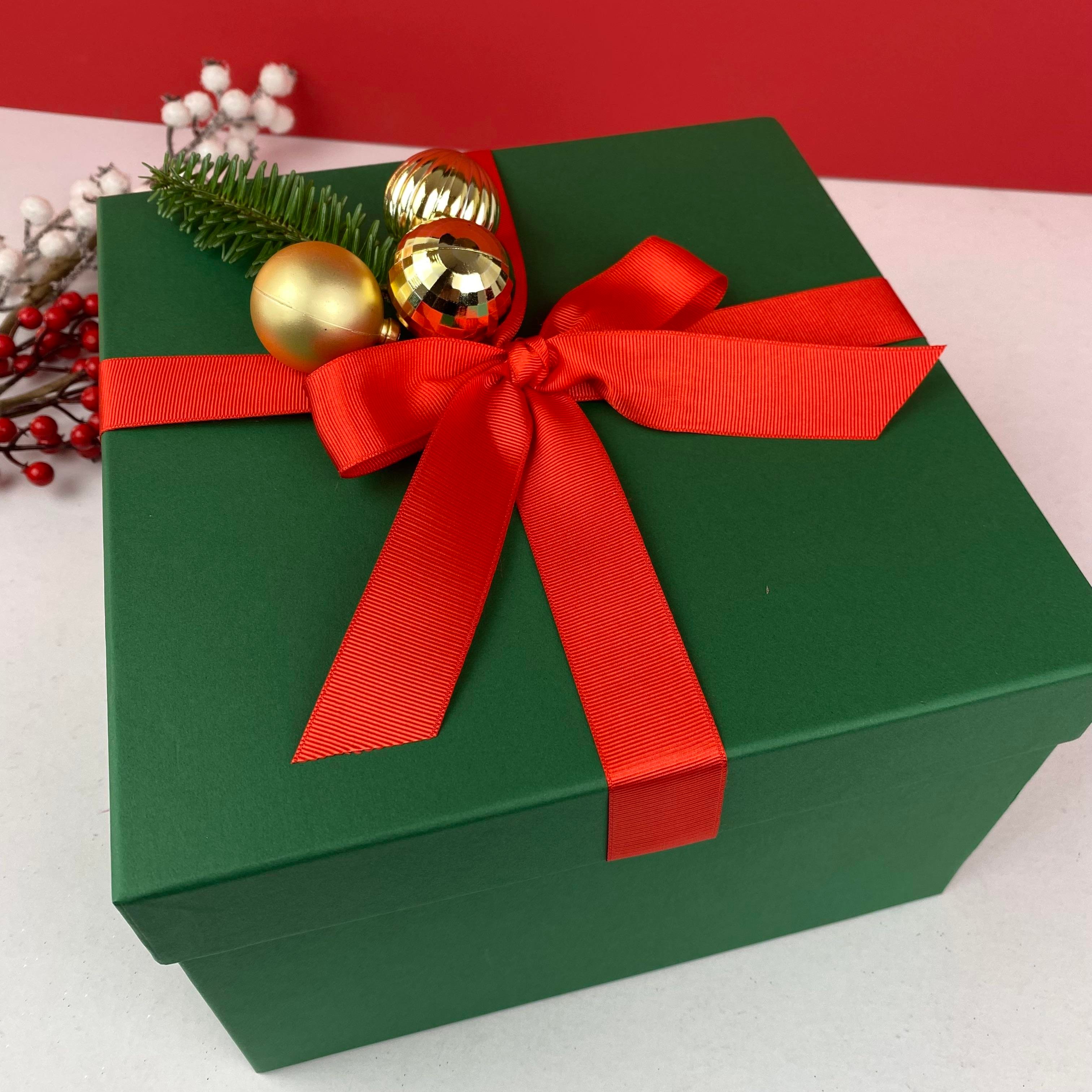 Yılbaşı Yeşil  Büyük Boş Hediye Kutusu