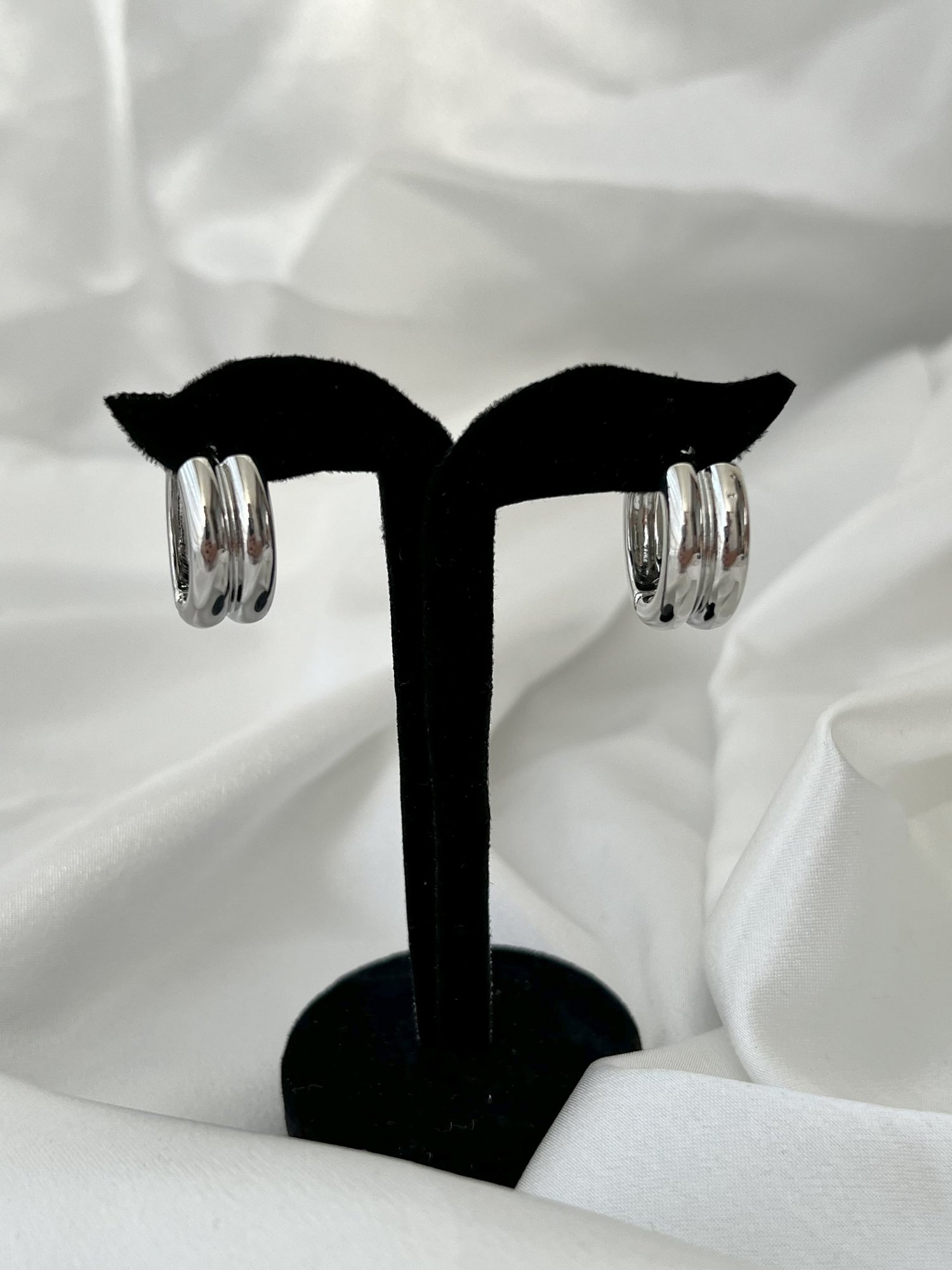 ÇİFT HALKA KÜPE - SILVER