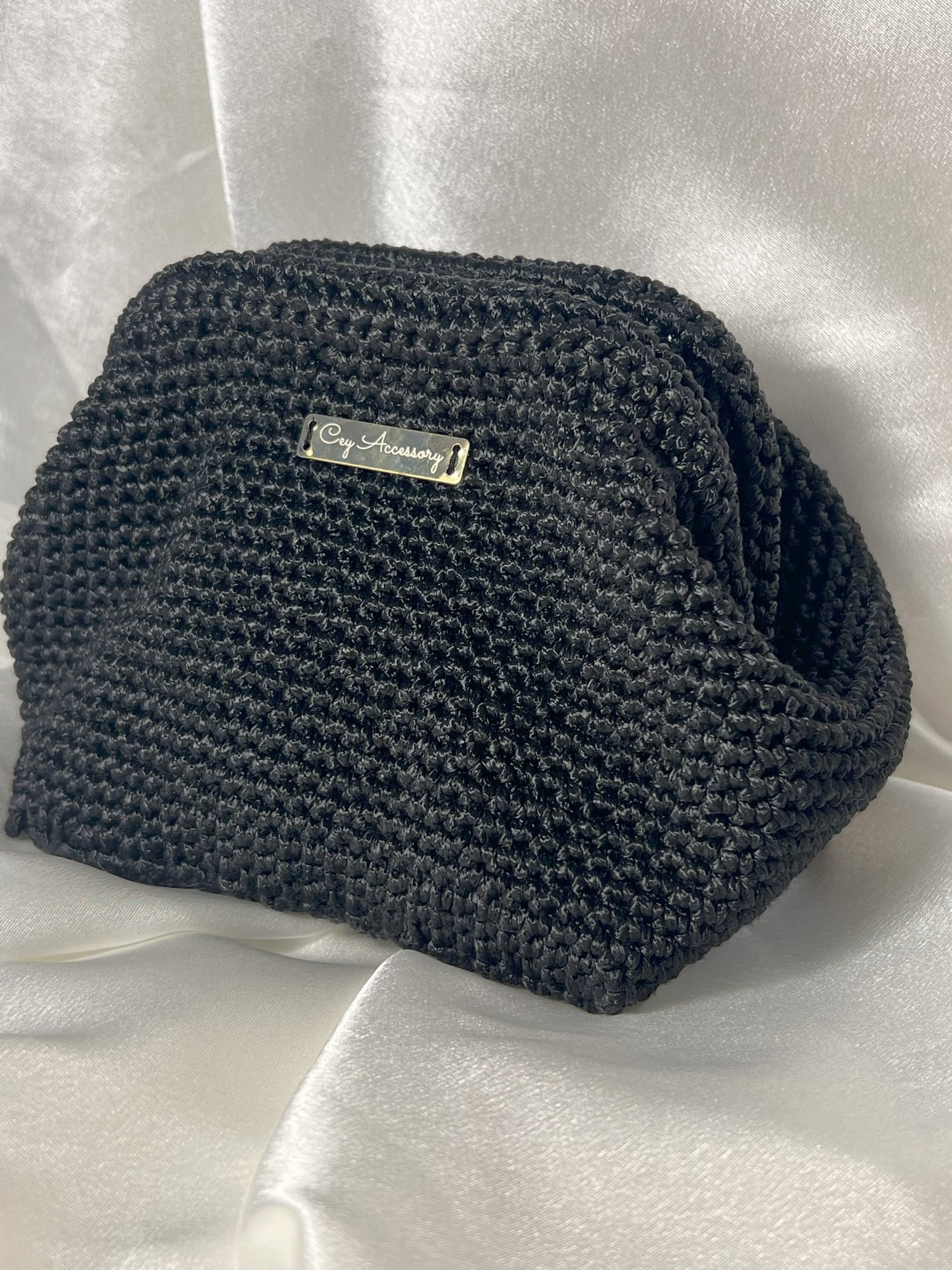 MEDİUM CLUTCH HAND MADE ÇANTA (SİYAH)