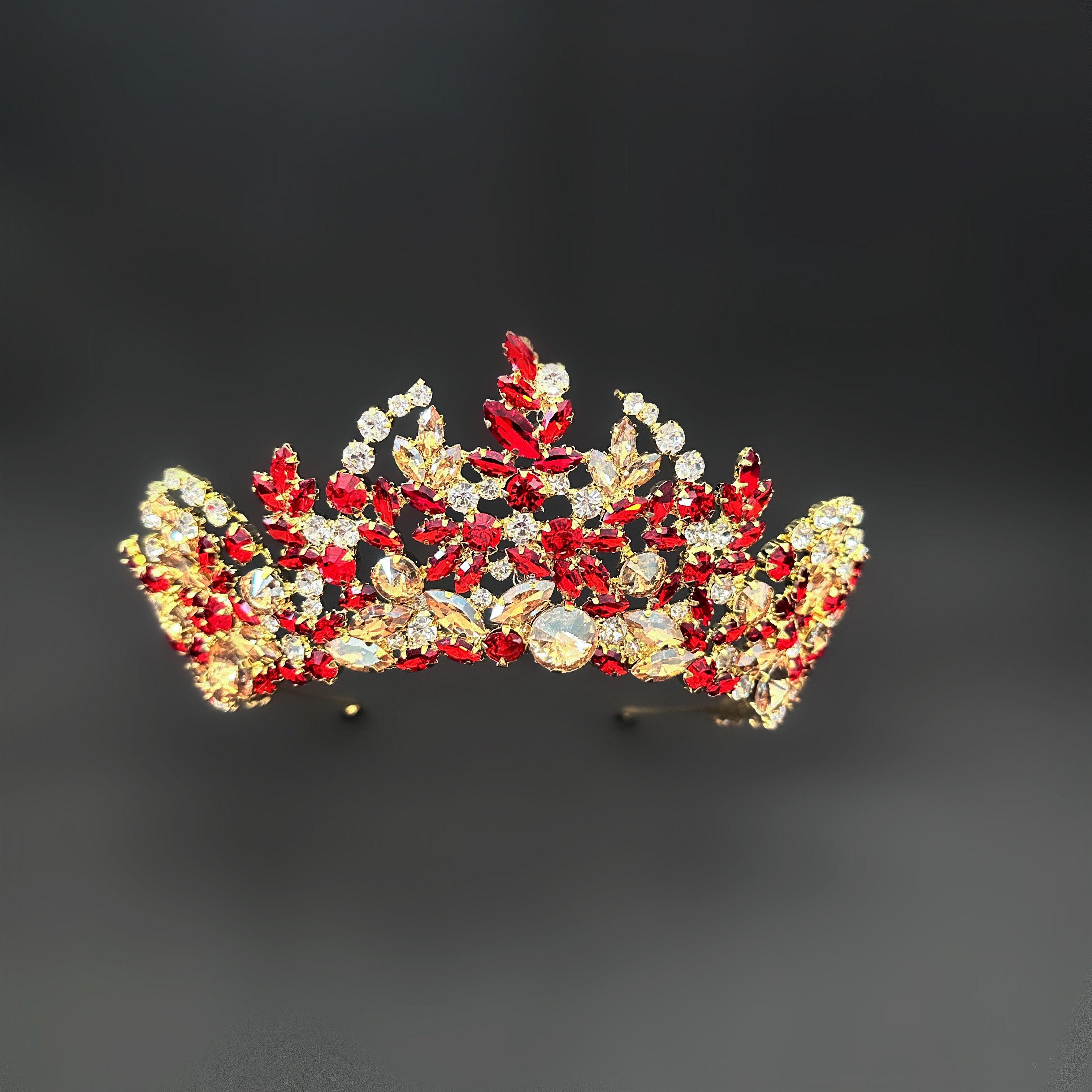 'ISABELLA''  GOLD KIRMIZI KINA TACI