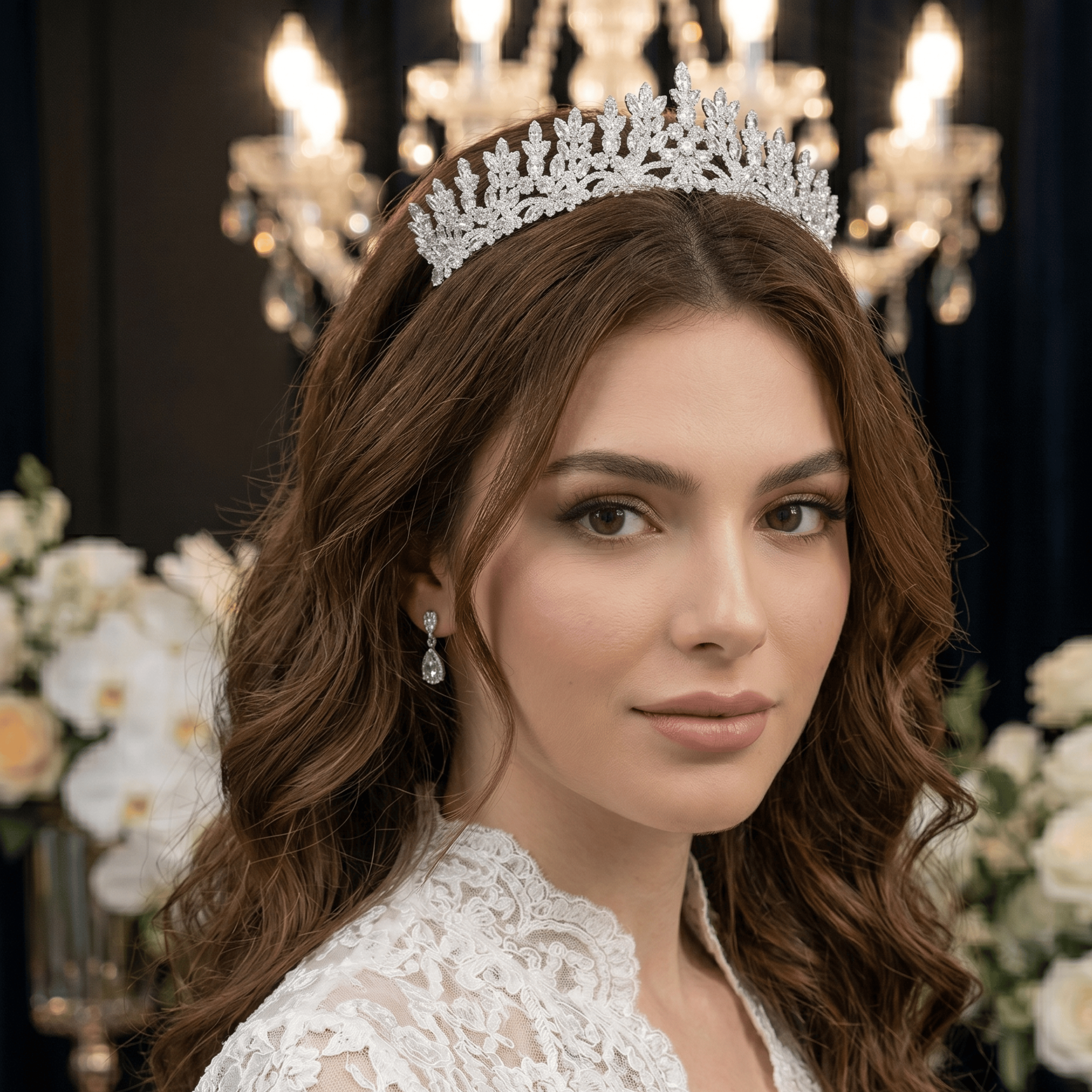 ''MELİSA'' ZİRKON TAŞLI GELİN TACI
