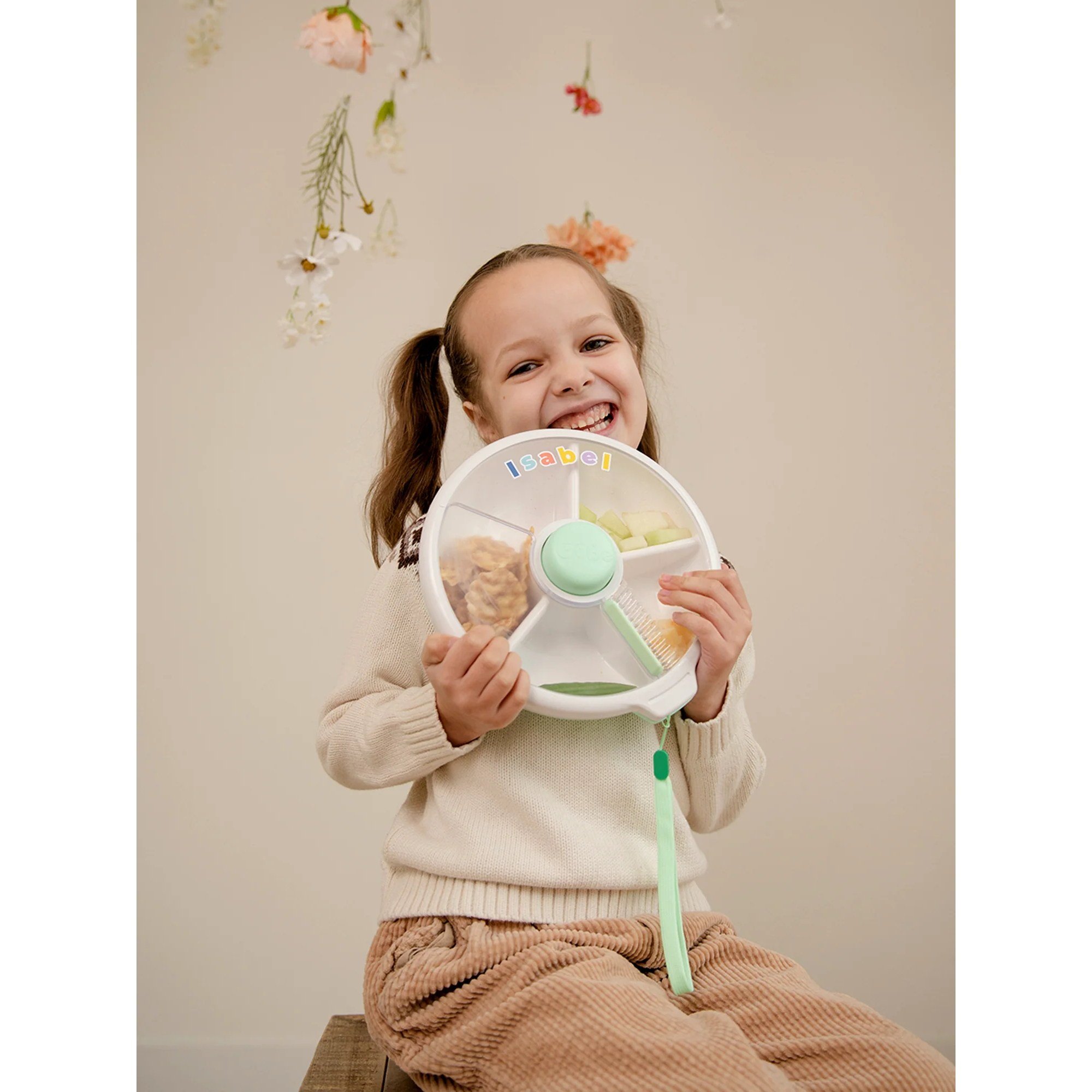 Göbe Kids - Büyük Boy Snack Spinner Yemek Kabı Yeşil