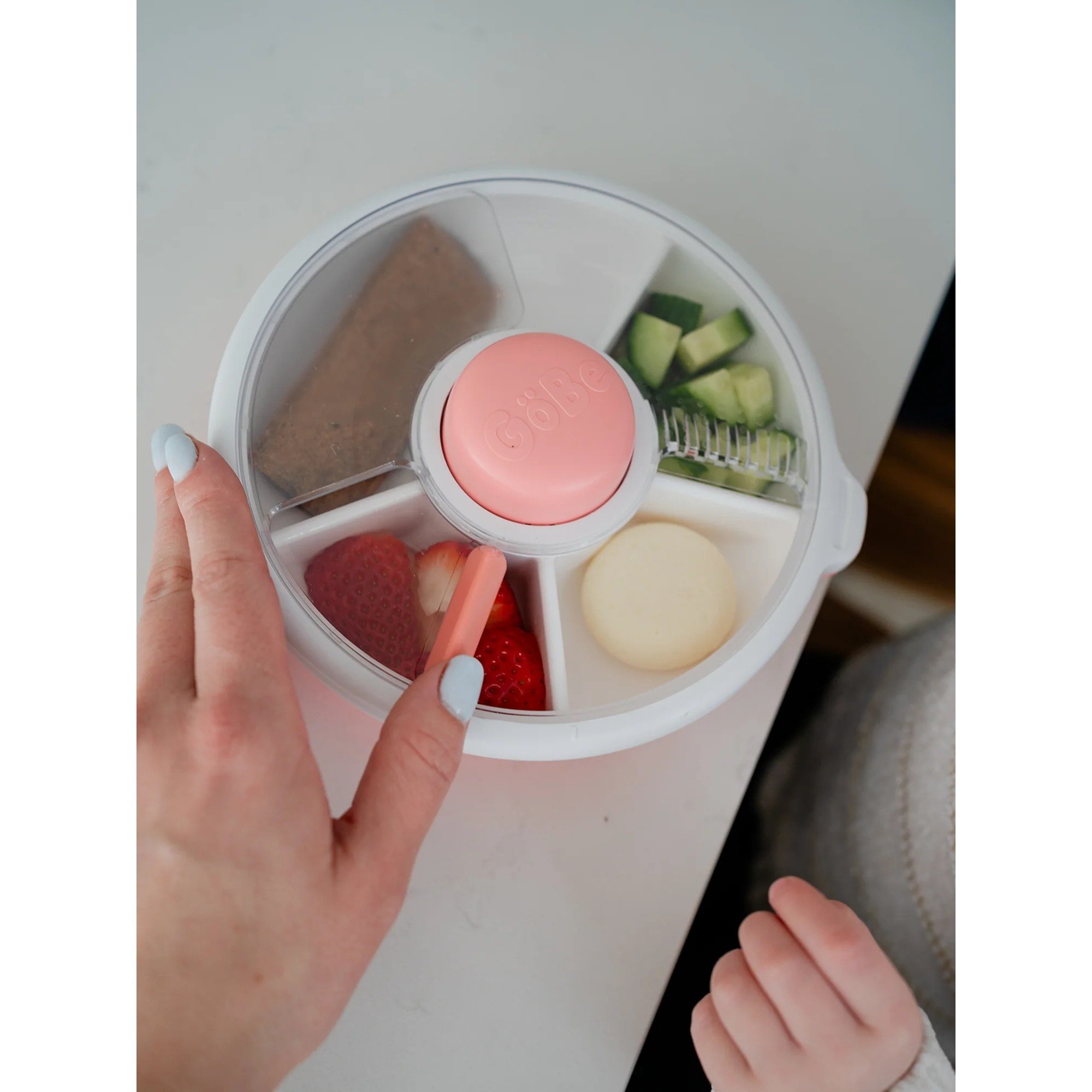 GöBe Kids - Snack Spinner Yemek Kabı Pembe