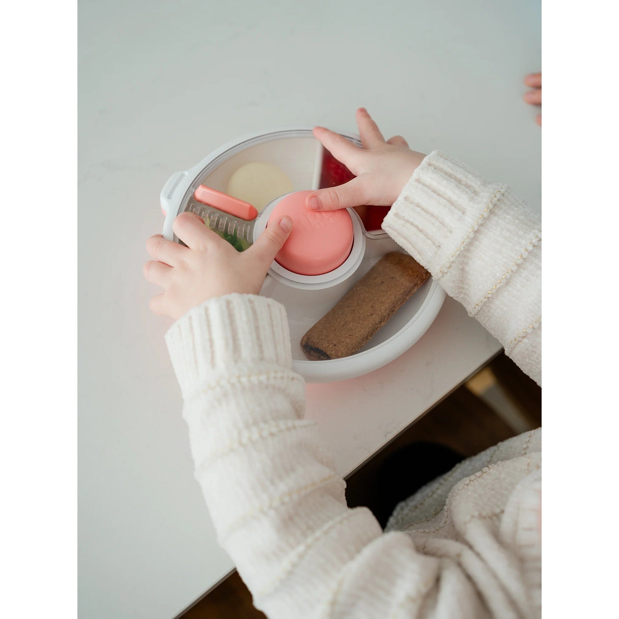 GöBe Kids - Snack Spinner Yemek Kabı Pembe