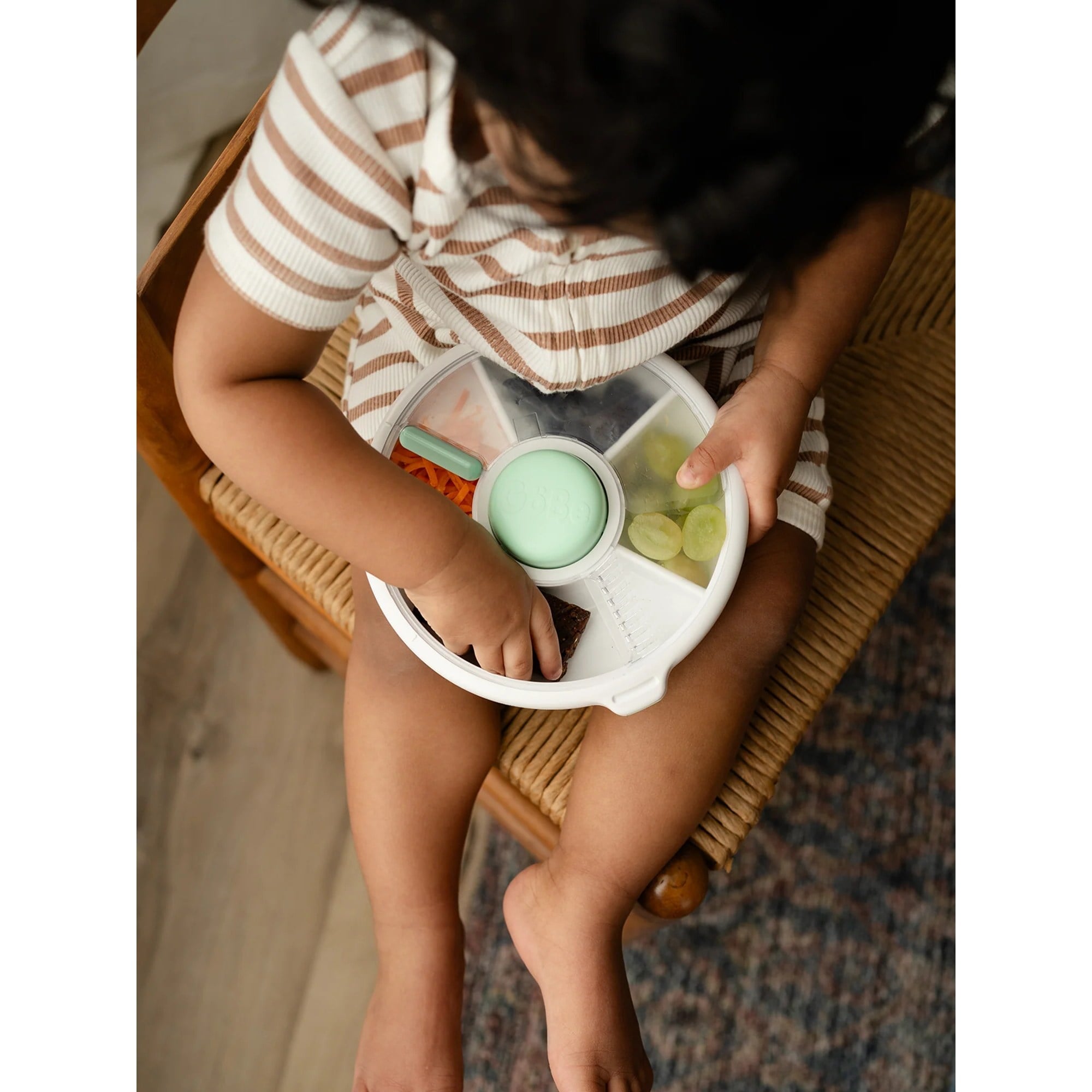 GöBe Kids - Snack Spinner Yemek Kabı Yeşil