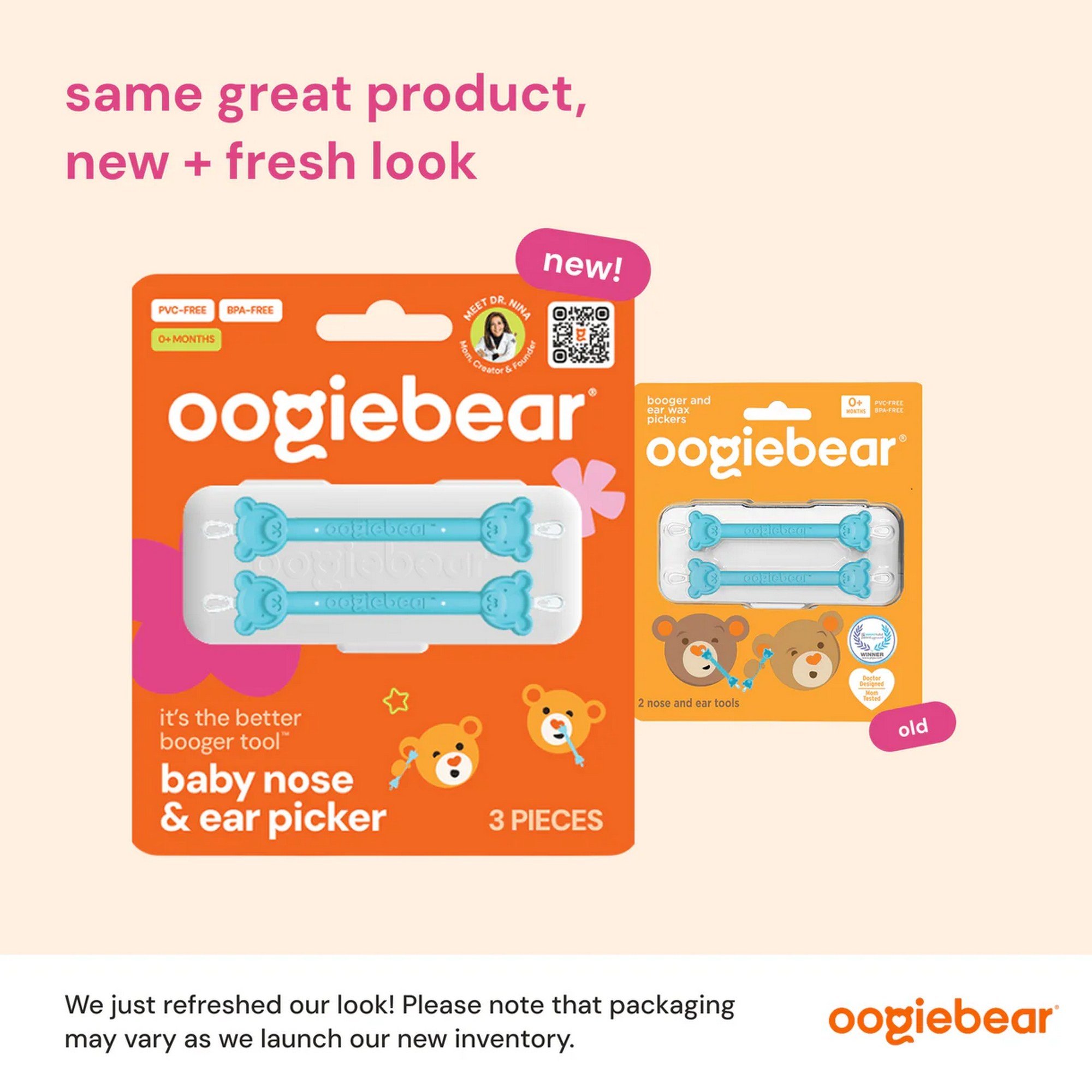 Oogiebear - Burun ve Kulak Temizleyici 2 Adet Kırmızı/Mavi