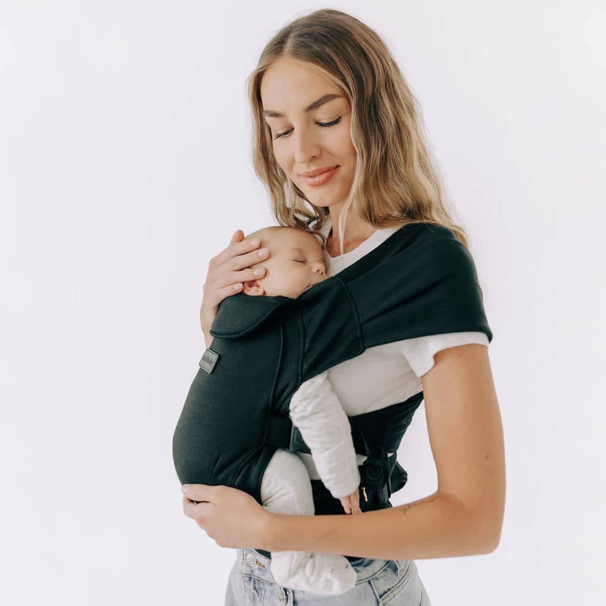TushBaby - Pearl Wrap Kumaş Bebek Kanguru Siyah