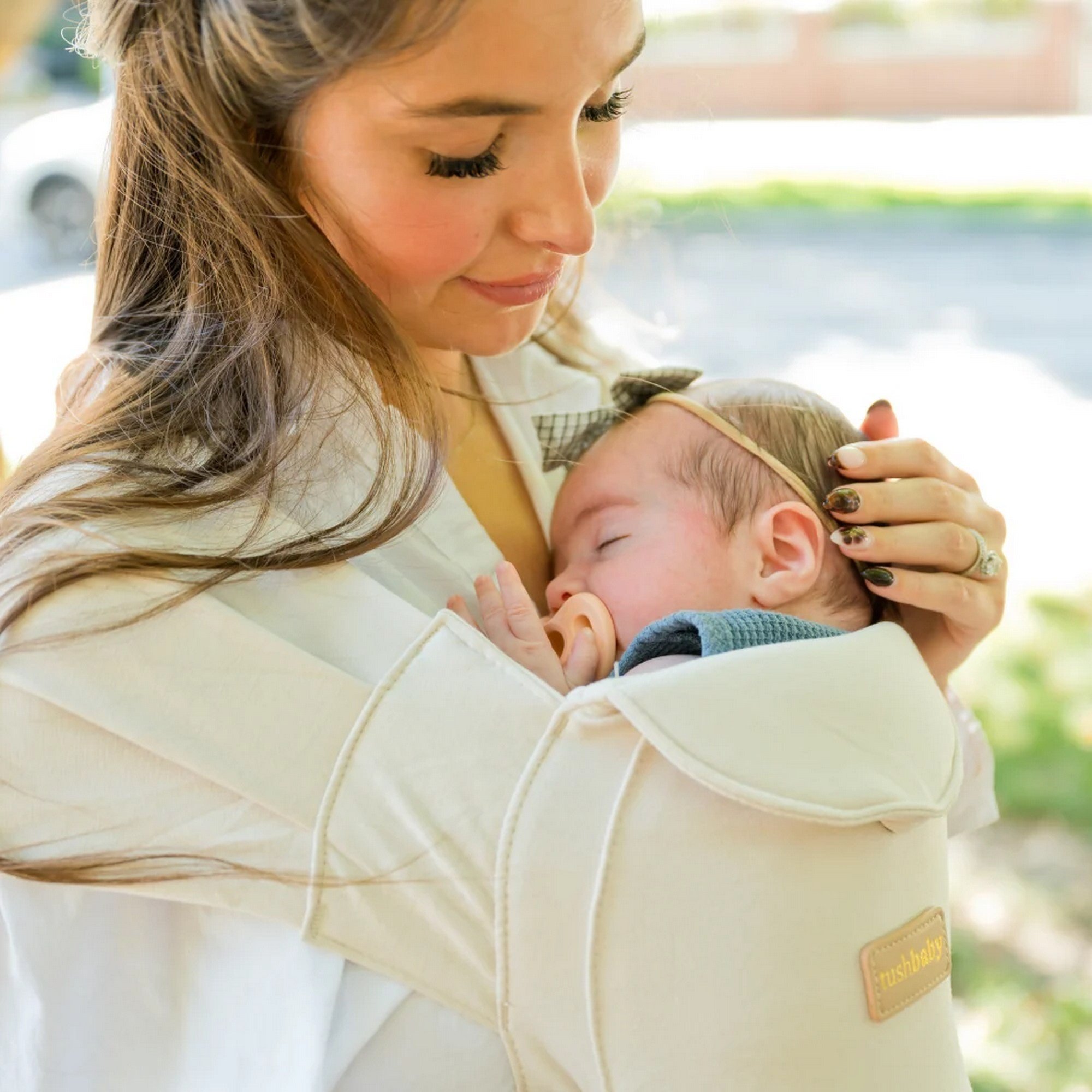 TushBaby - Pearl Wrap Kumaş Kanguru Krem