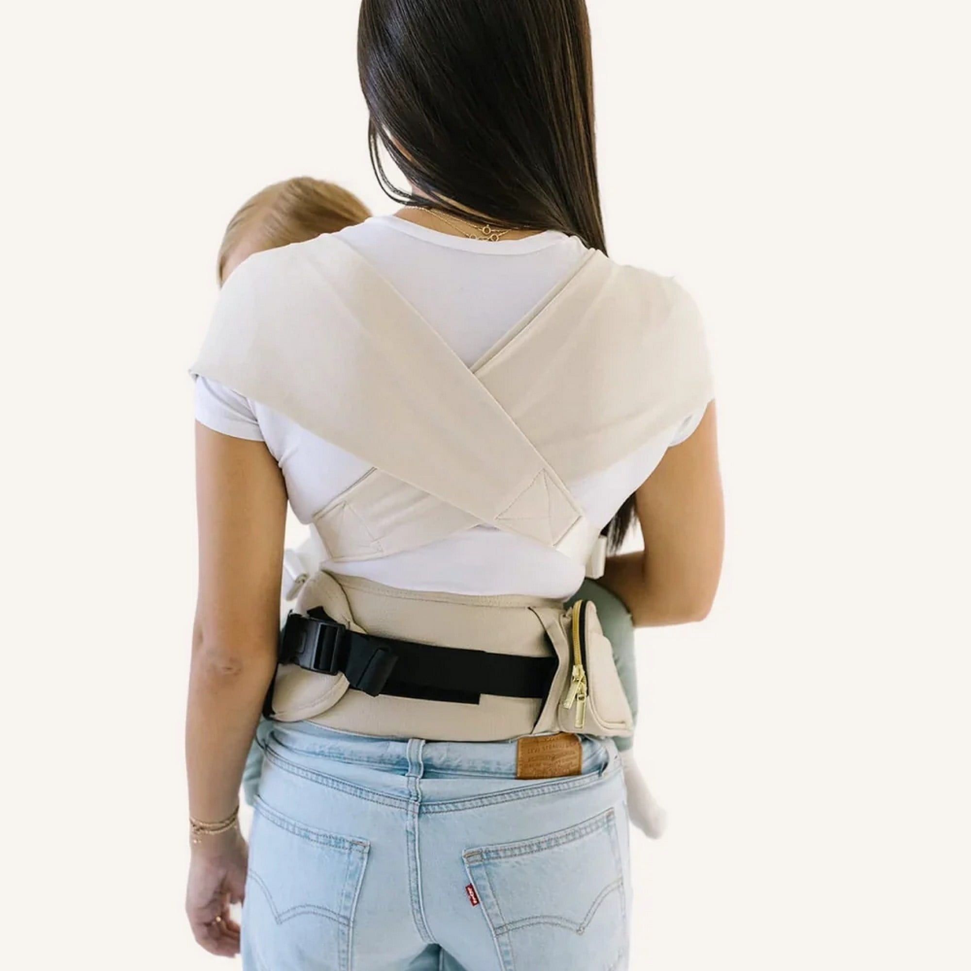 TushBaby - Snug Kanguru Eller Serbest Kullanım Aparatı Krem