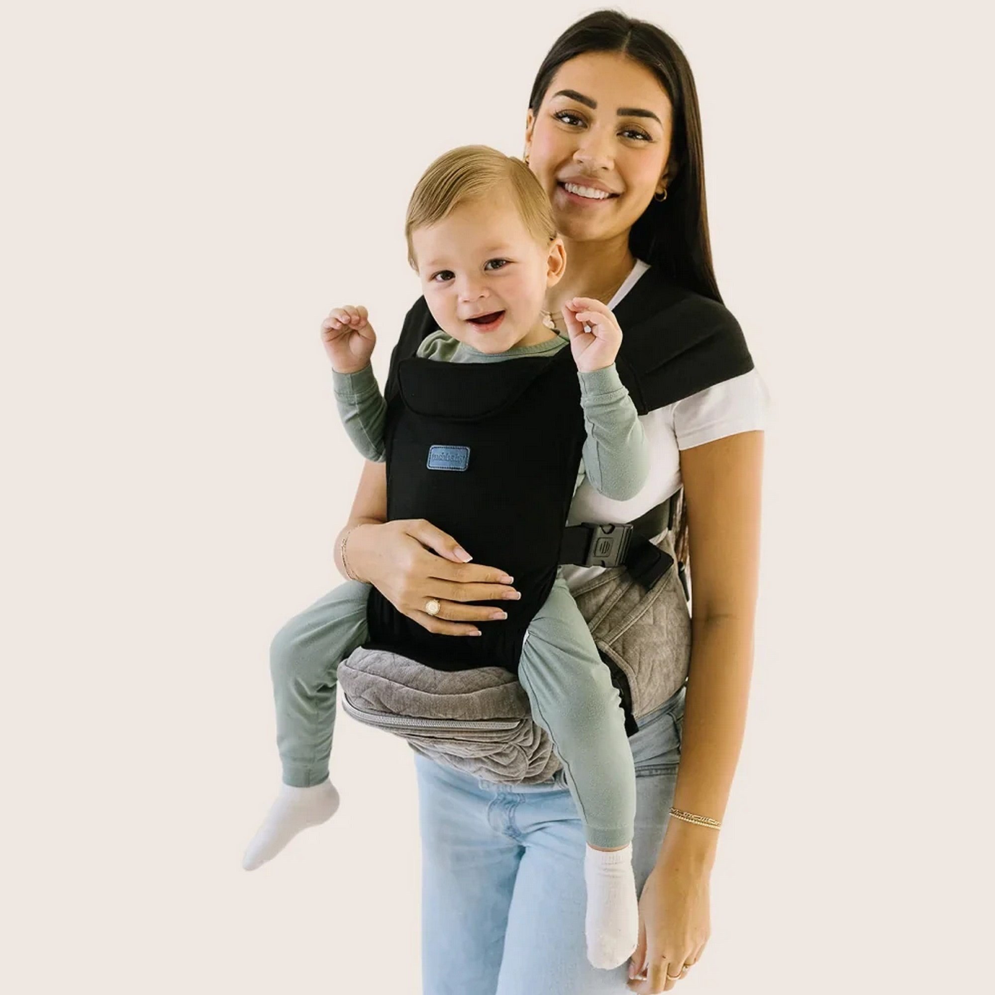 TushBaby - Snug Kanguru Eller Serbest Kullanım Aparatı Siyah