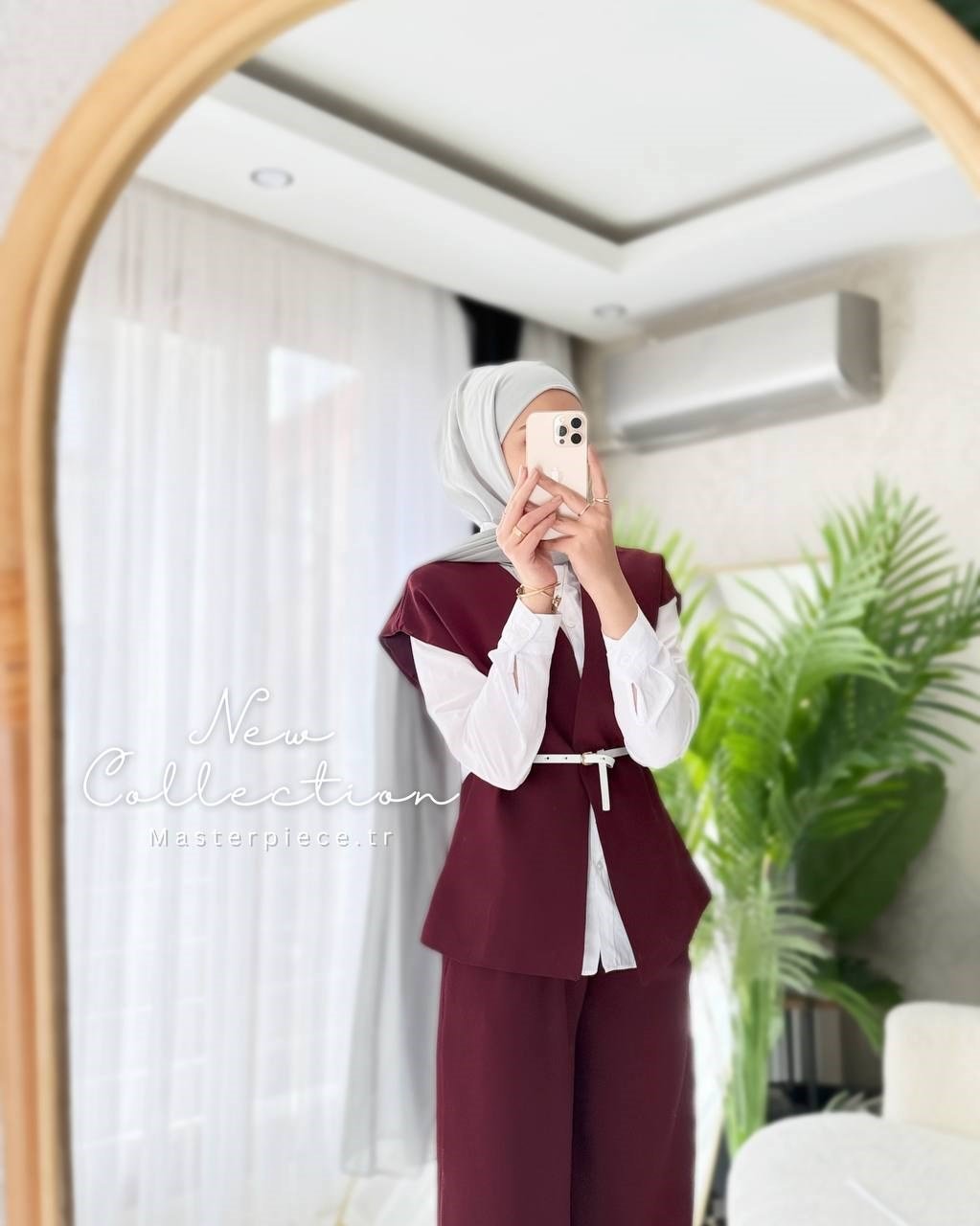 Asimetrik Yelekli Palazzo Takım
