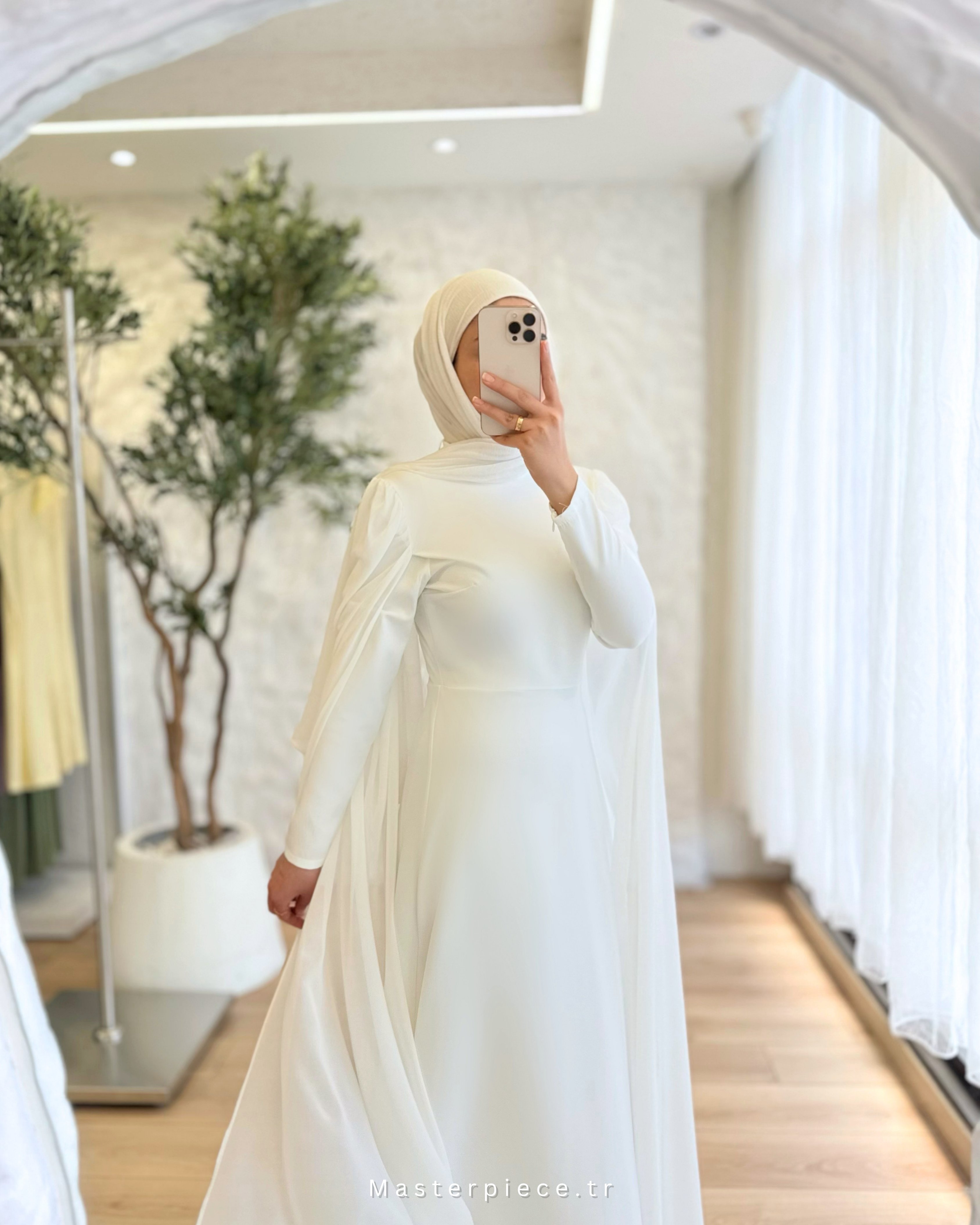 Chic Çift Pelerin Elbise