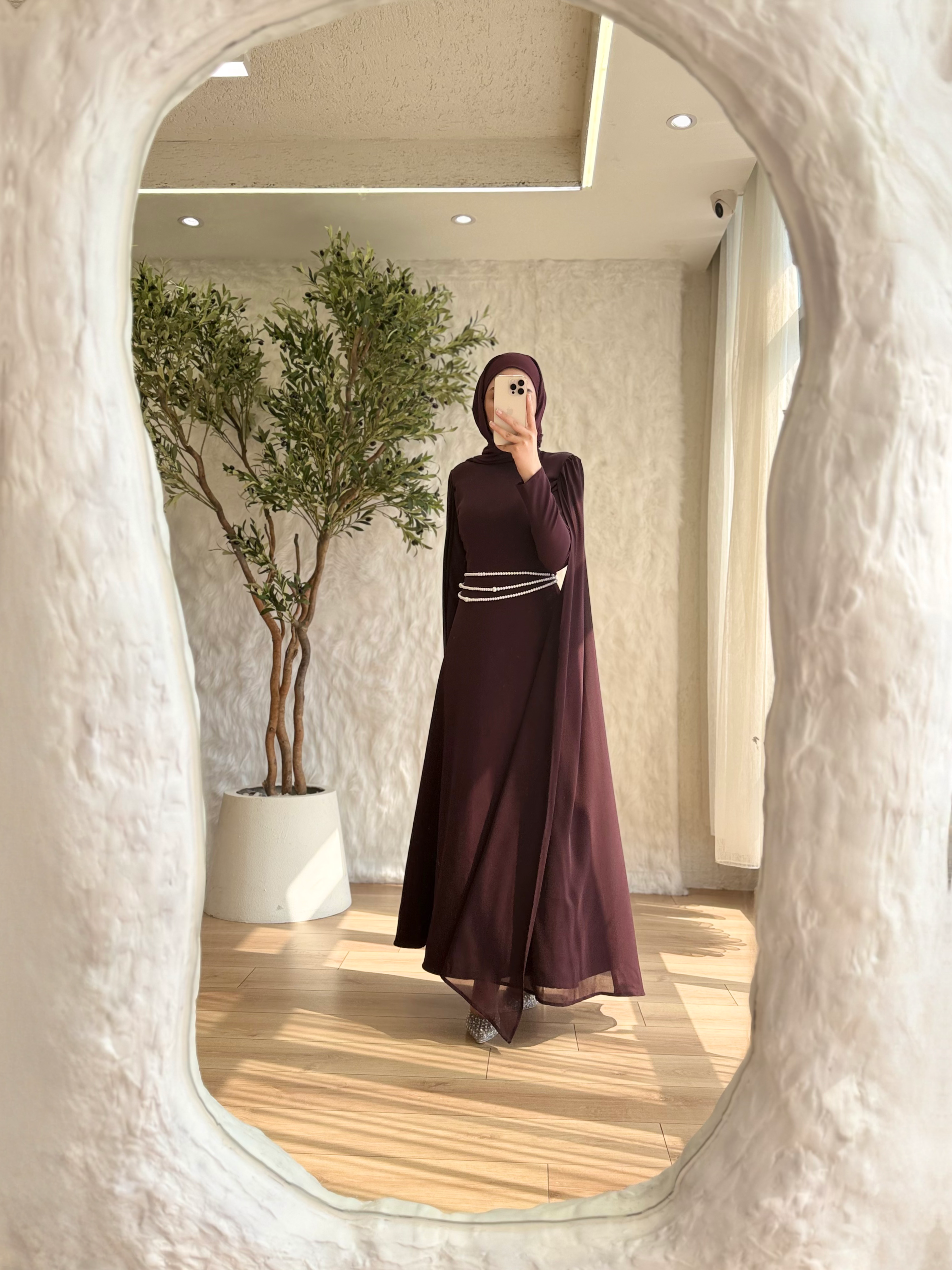 Chic Çift Pelerin Elbise