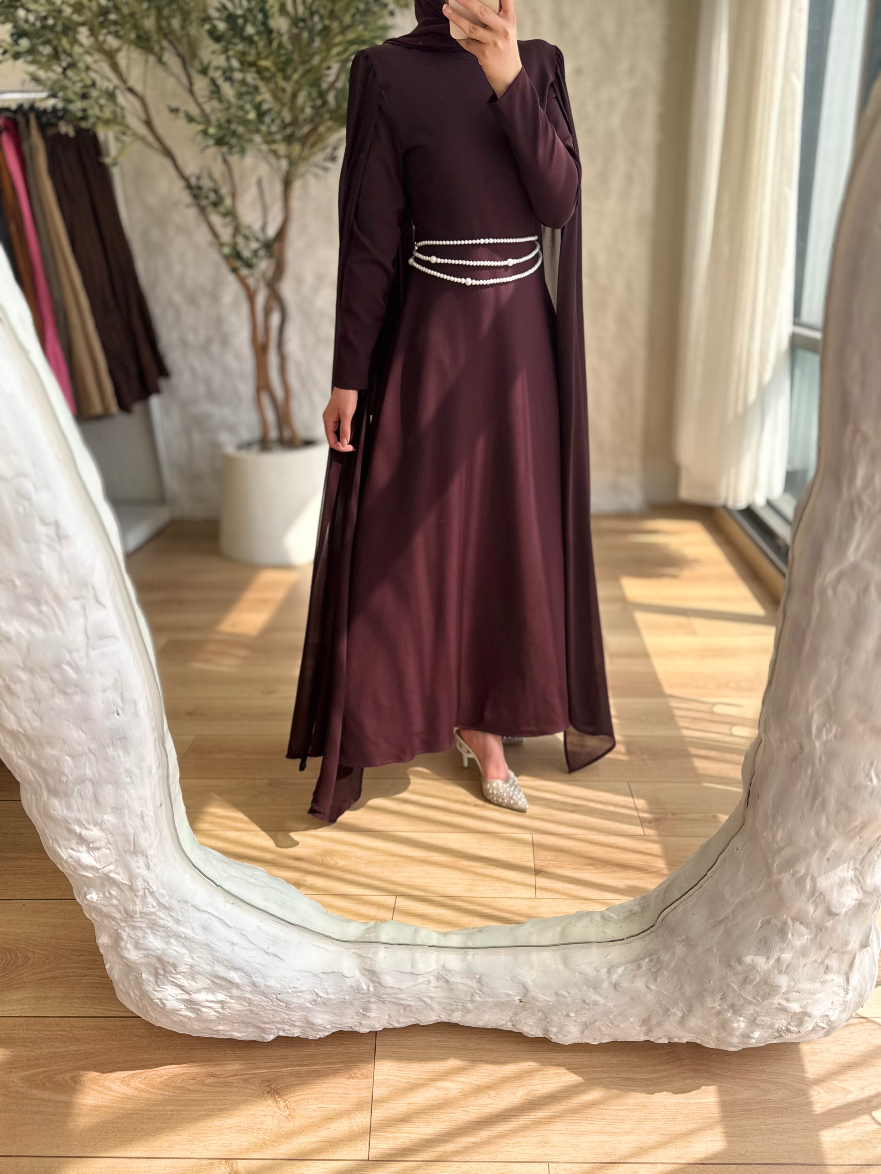 Chic Çift Pelerin Elbise