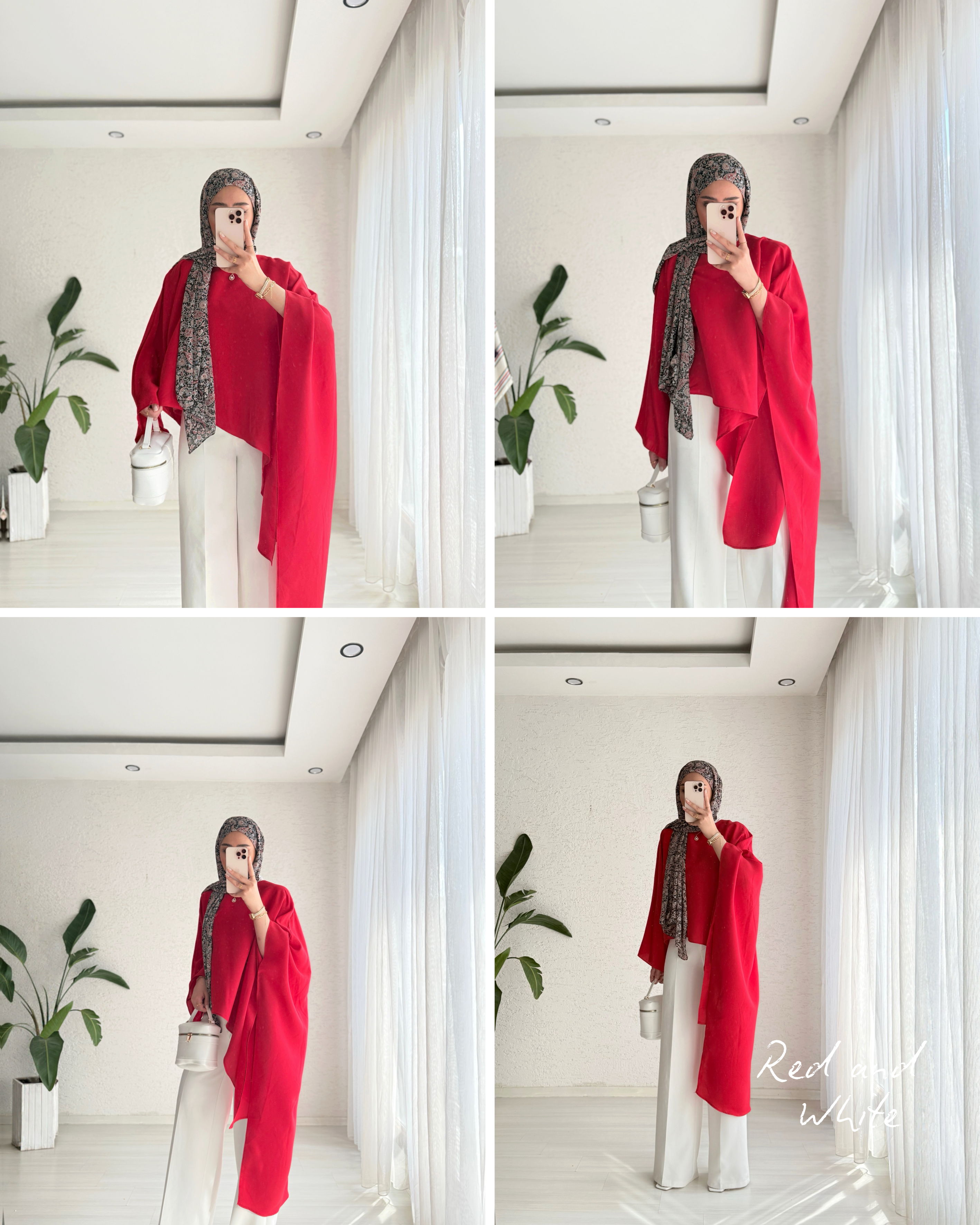 Lavin Özel Tasarım Asimetrik Kimono Kırmızı