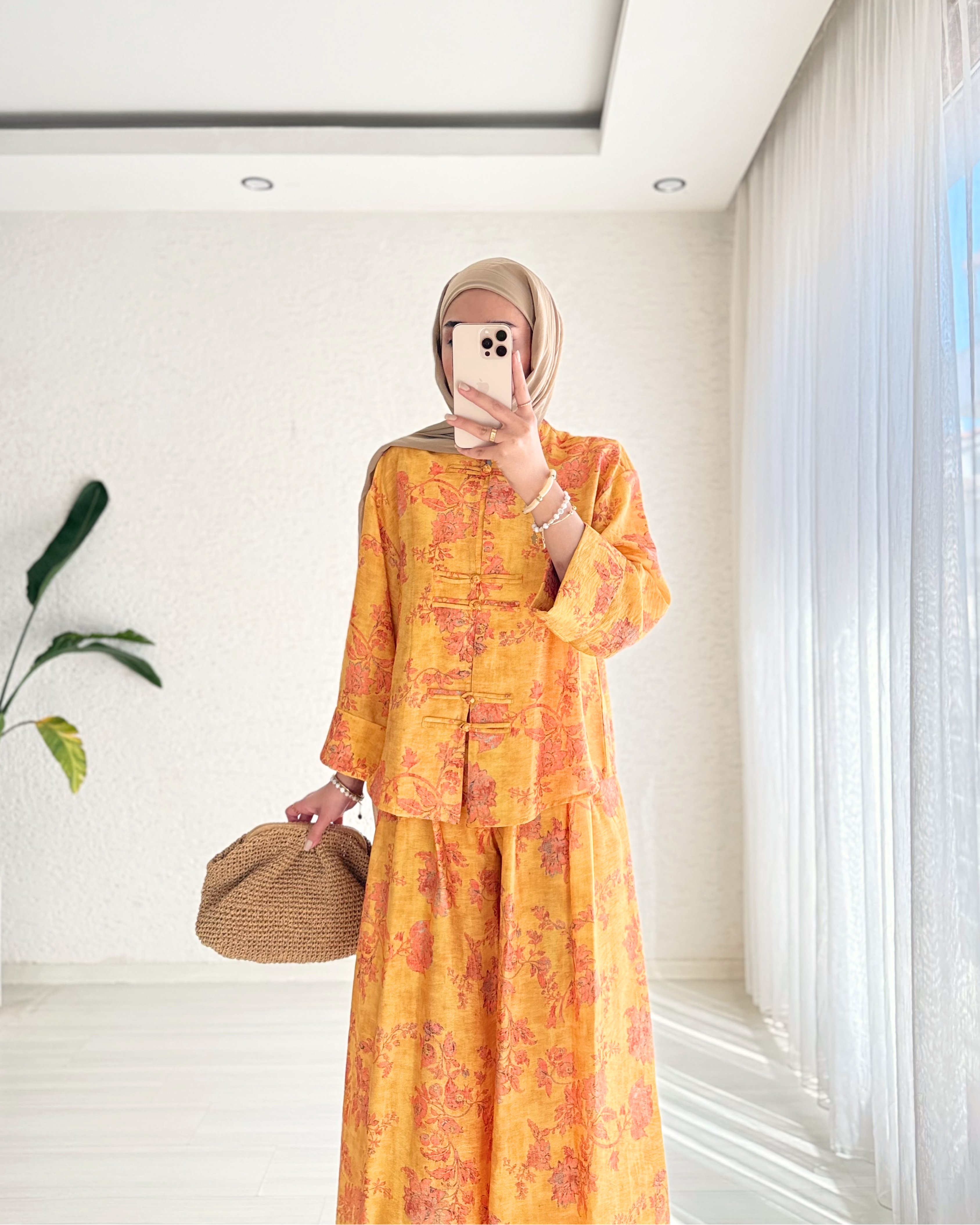 Olivia Desenli Kimono Takım