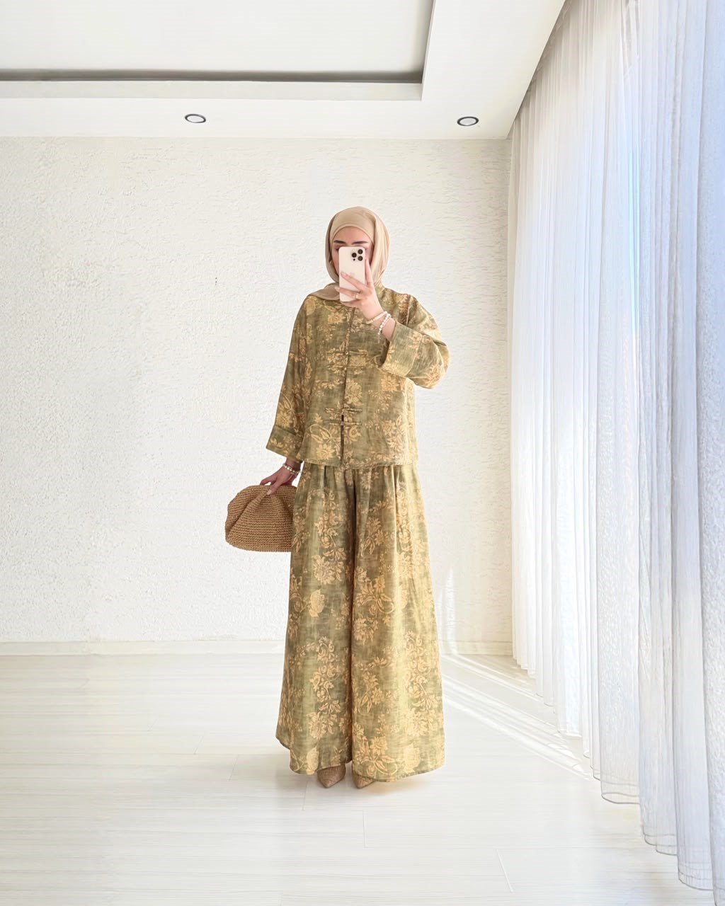 Olivia Desenli Kimono Takım