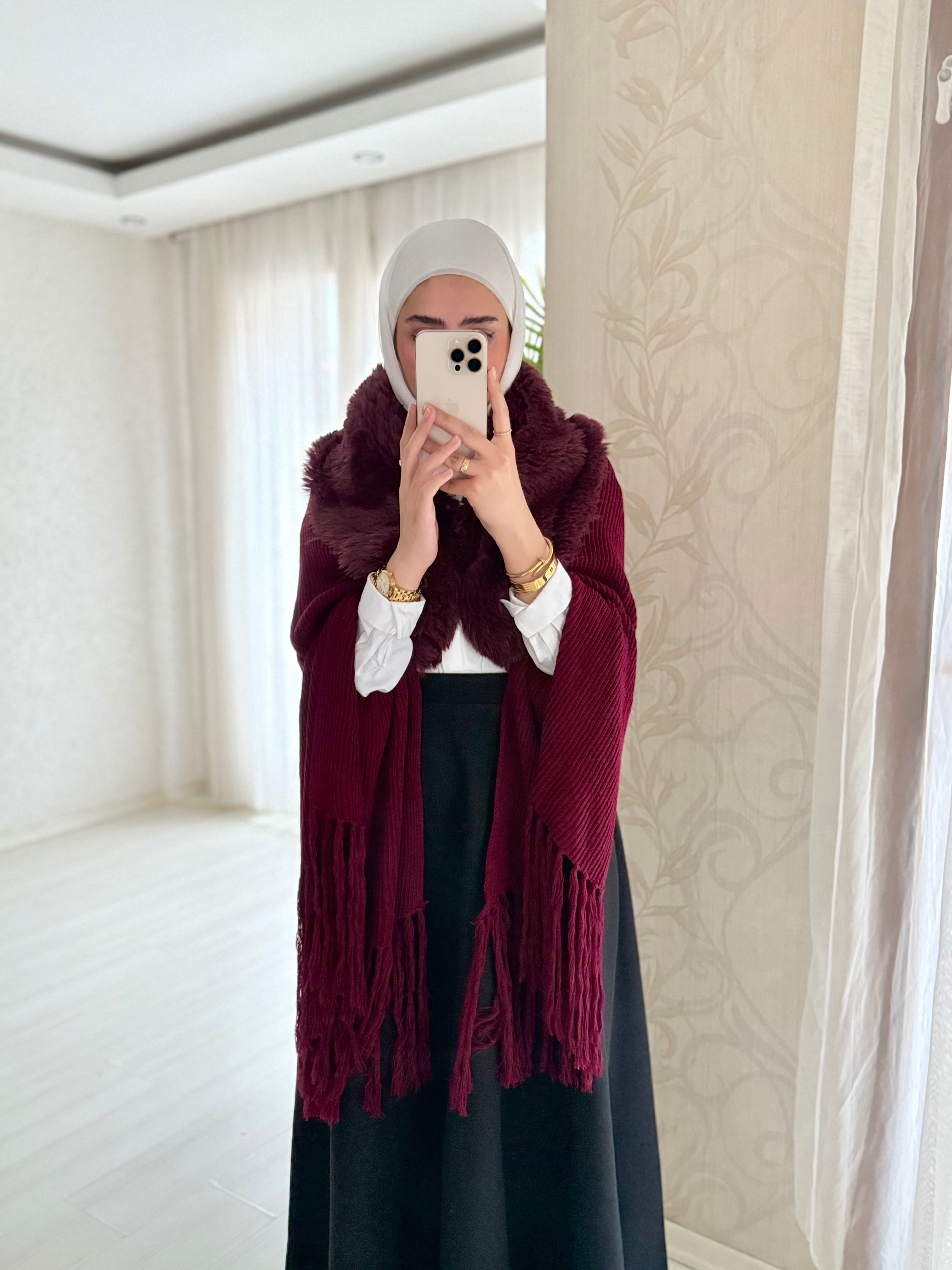 Velvet Touch Kürk Yakalı Triko