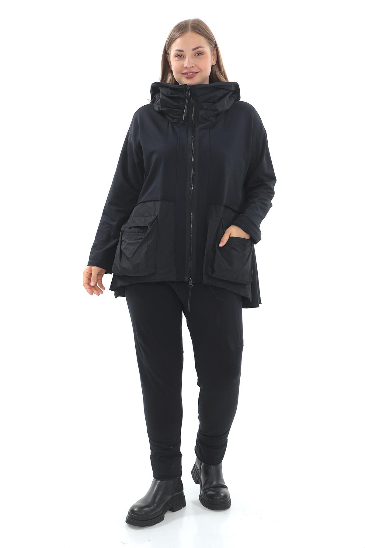 Black Oversize Cotton Jacket