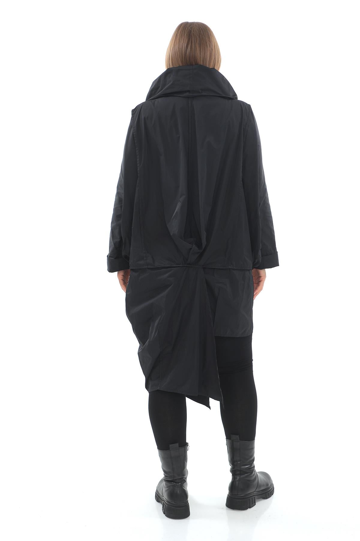 Black Oversize Polyester Jacket