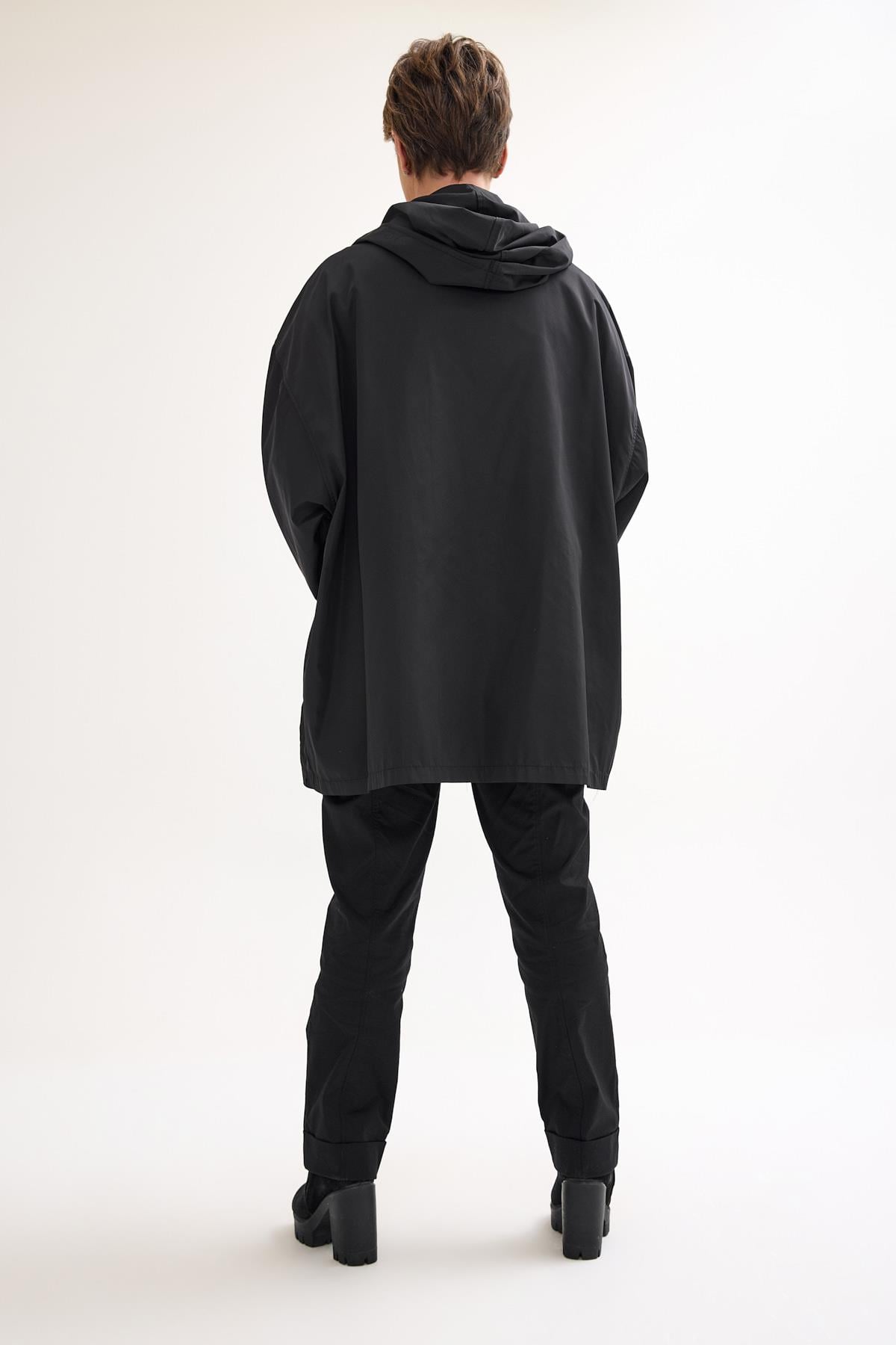 Black Oversize Polyester Jacket